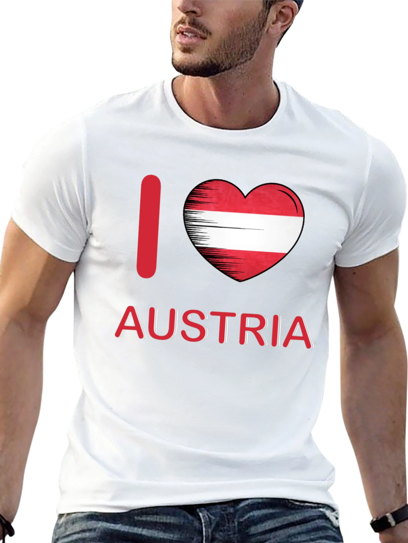 I Love Austria Flag Heart T-Shirt