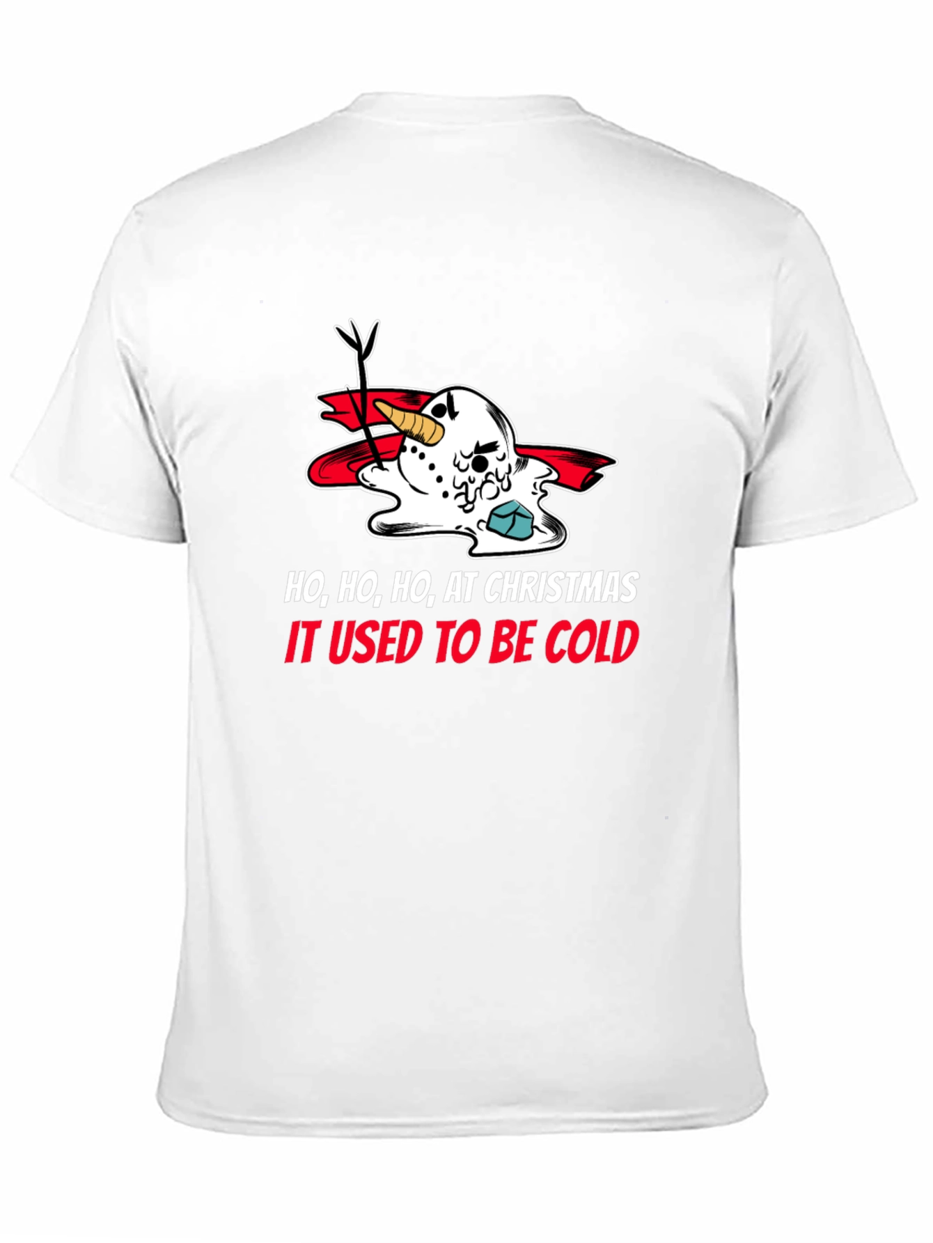 Funny Christmas Melted Snowman Graphic T-Shirt