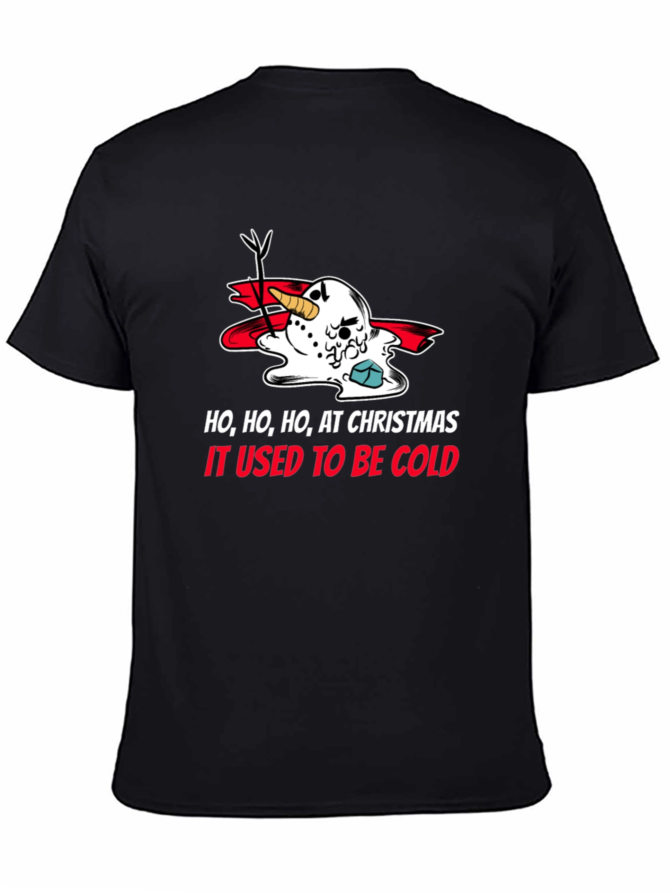 Funny Christmas Melted Snowman Graphic T-Shirt