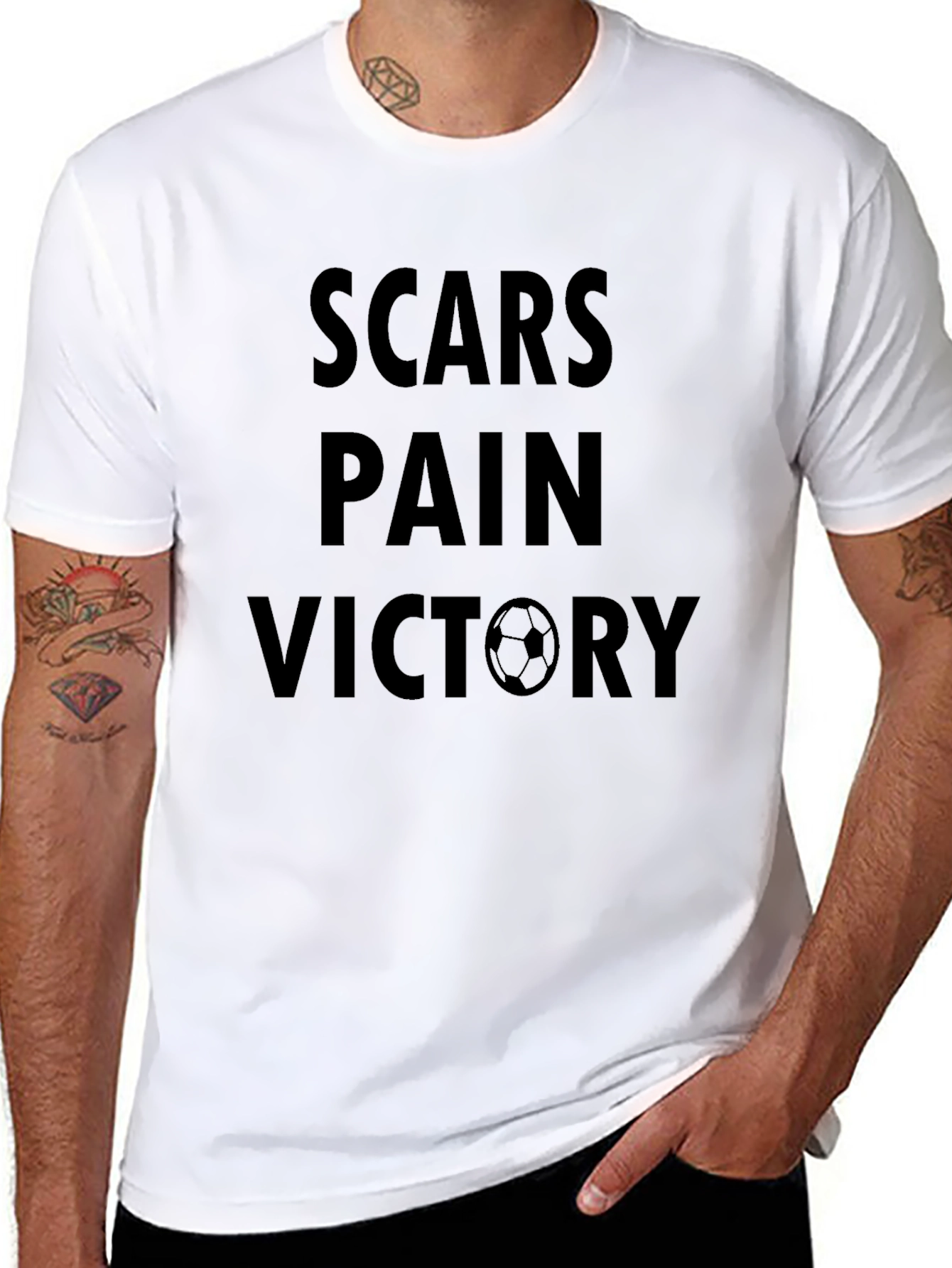 Scars Pain Victory Soccer T-Shirt