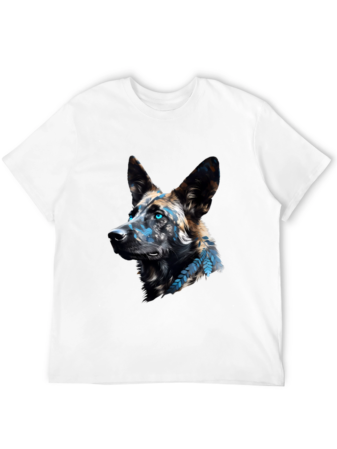 Dog Graphic Print Black T-Shirt