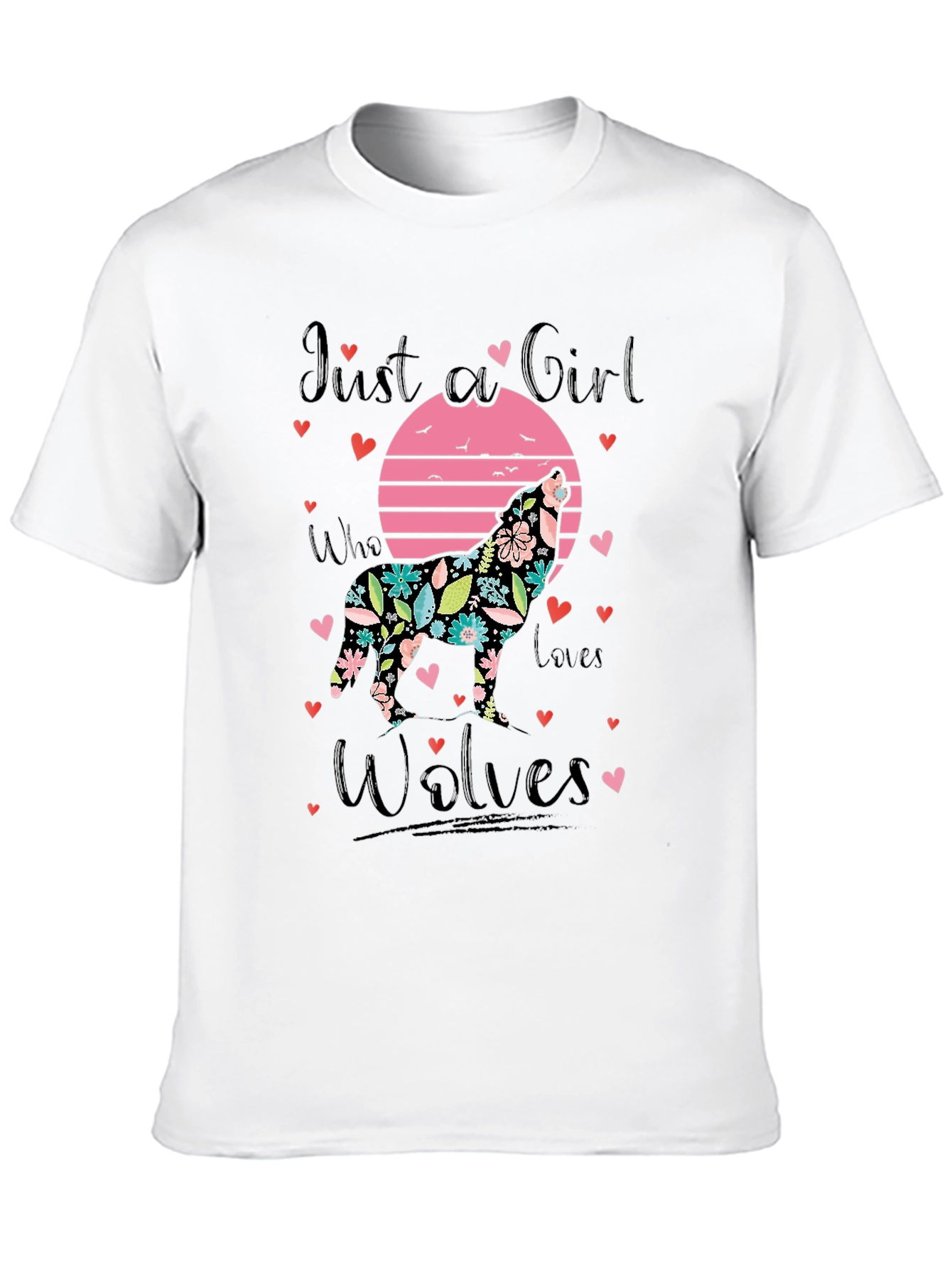 Just a Girl Who Loves Wolves T-Shirt