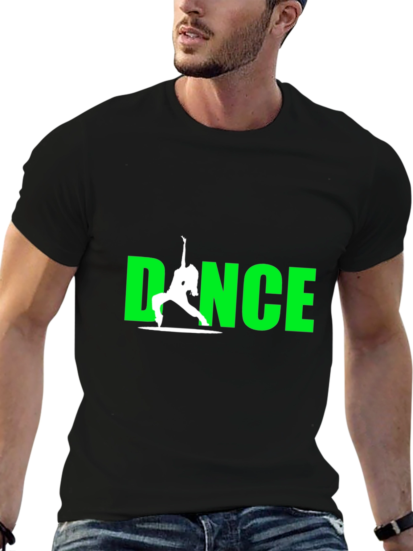 Dance Silhouette Graphic Black Tee