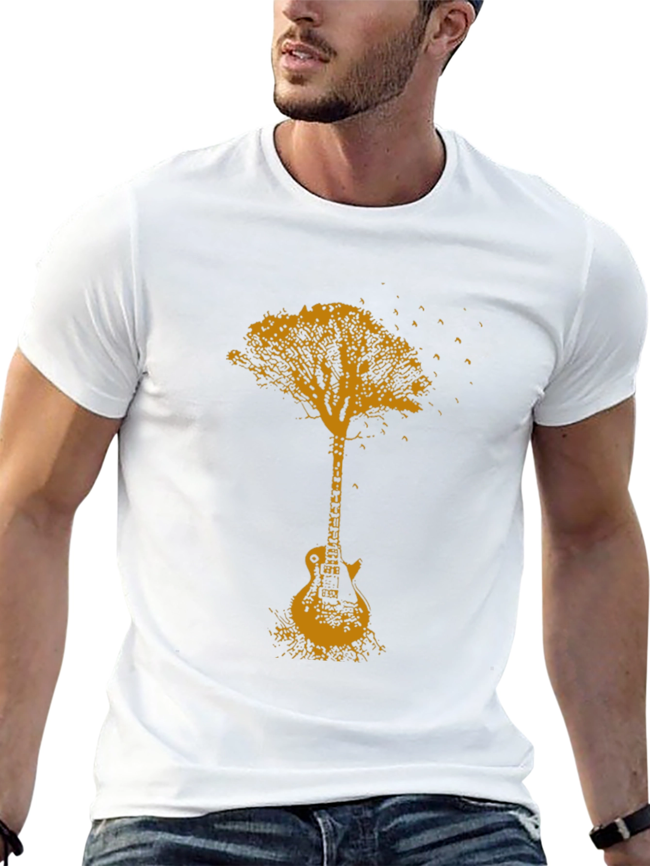 Guitar Tree Graphic T-Shirt - Music Lover Tee