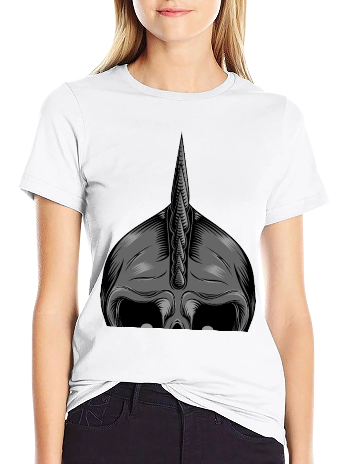 Monochrome Viking Helmet Graphic Tee
