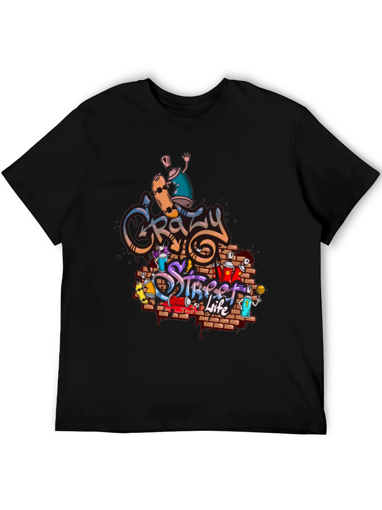 Crazy Street Life Graphic T-Shirt