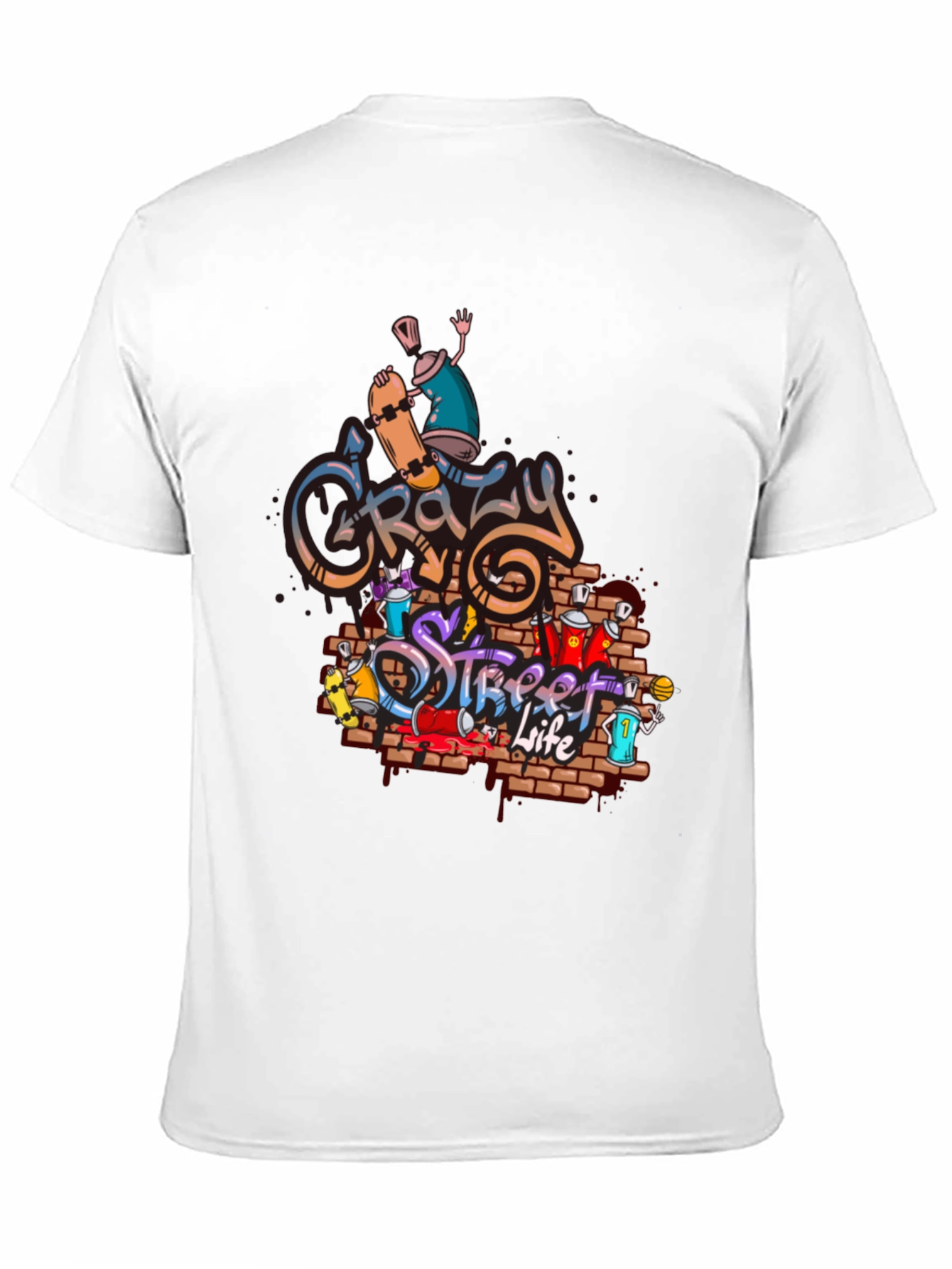 Crazy Street Life Graphic T-Shirt