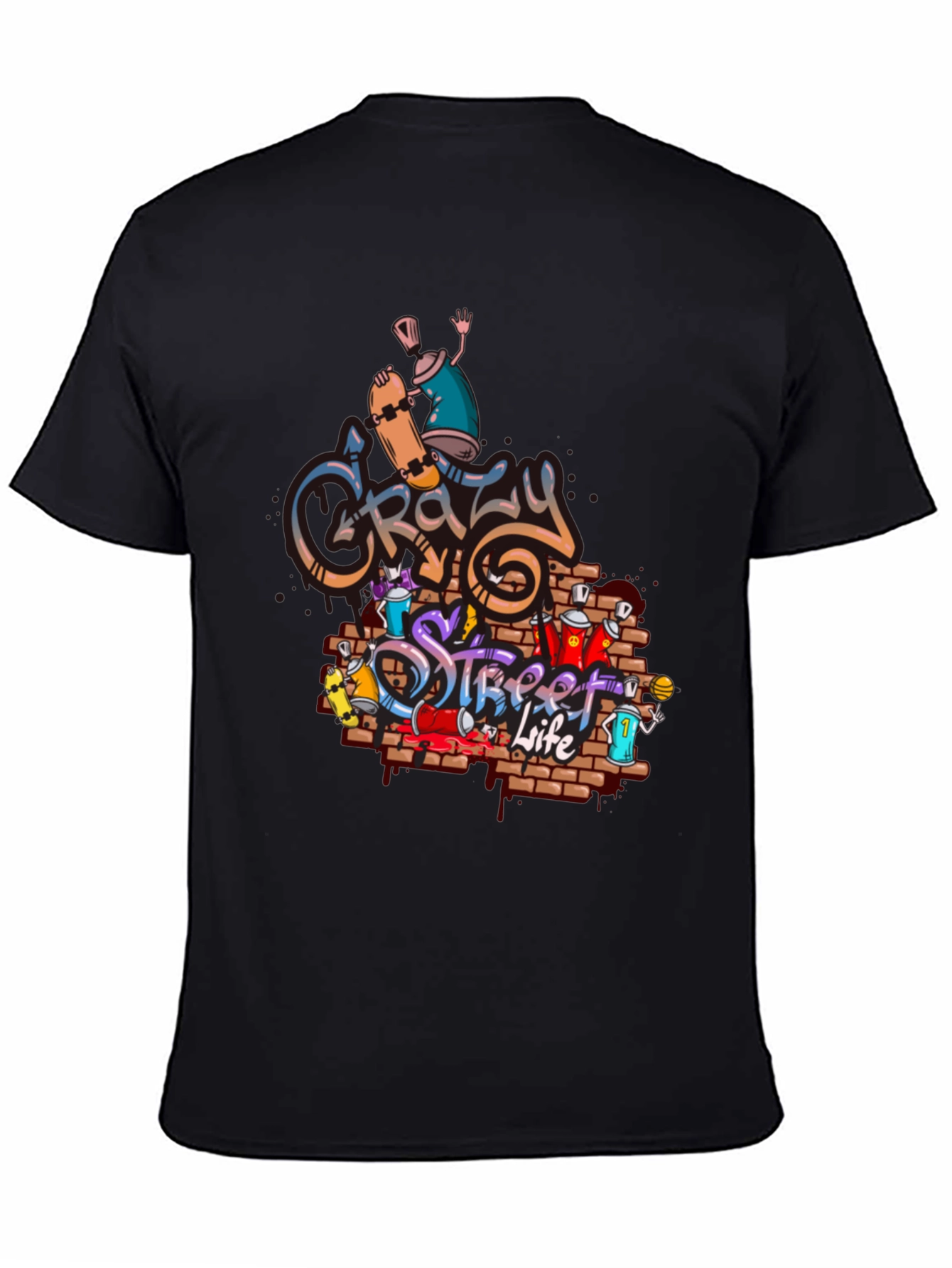 Crazy Street Life Graphic T-Shirt