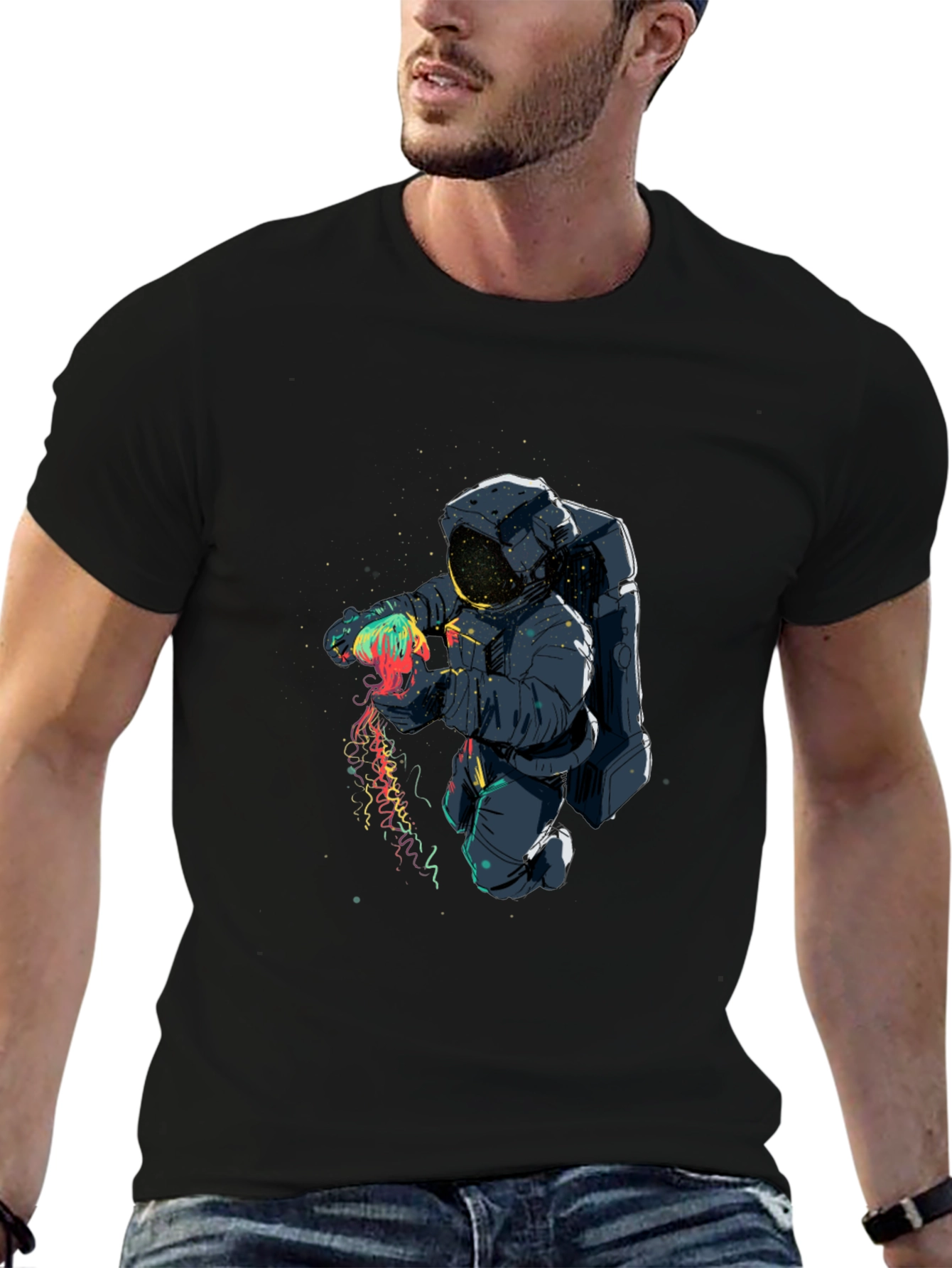 Astronaut Jellyfish Graphic T-Shirt