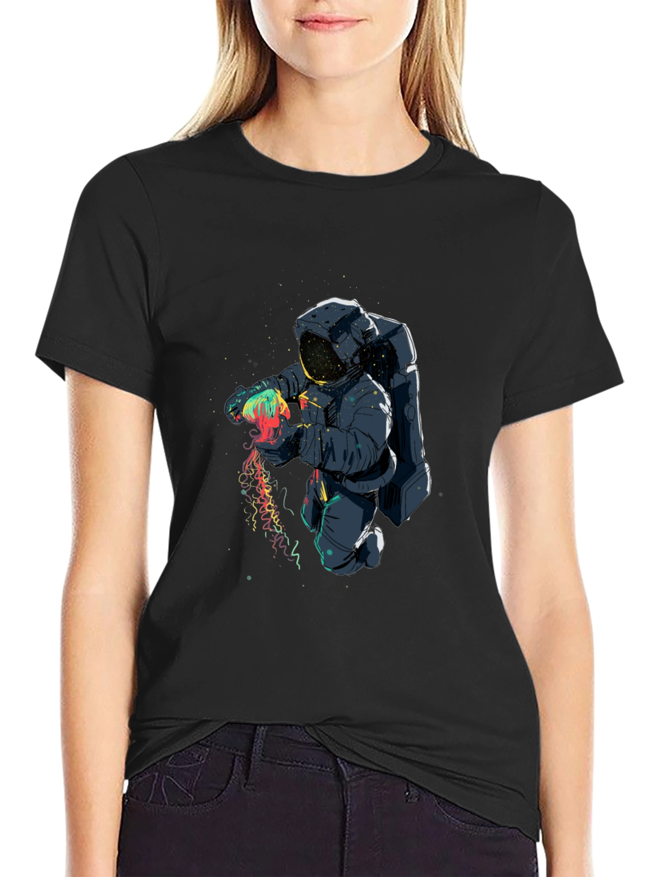 Astronaut Jellyfish Graphic T-Shirt
