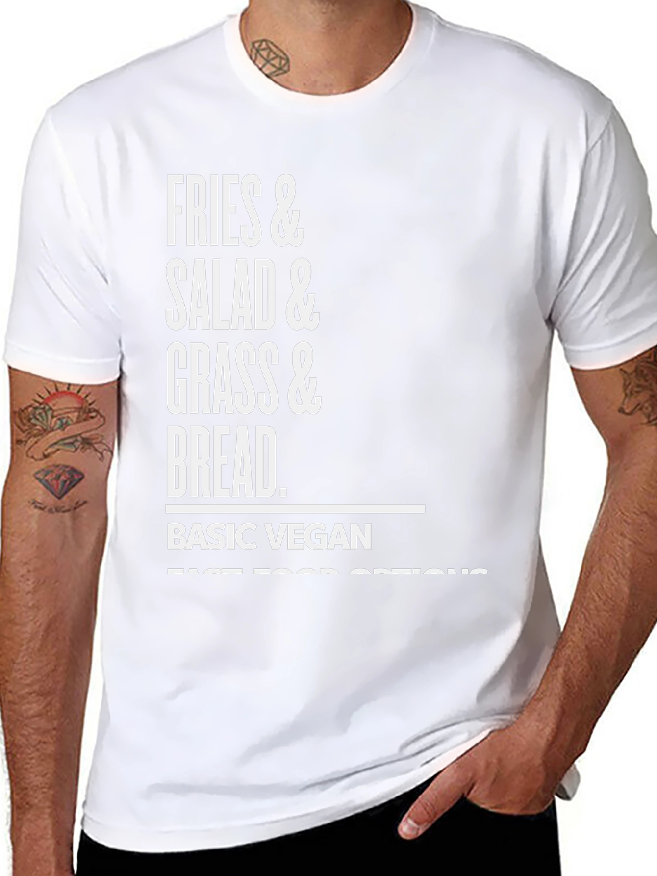 Basic Vegan Fast Food Options Graphic T-Shirt