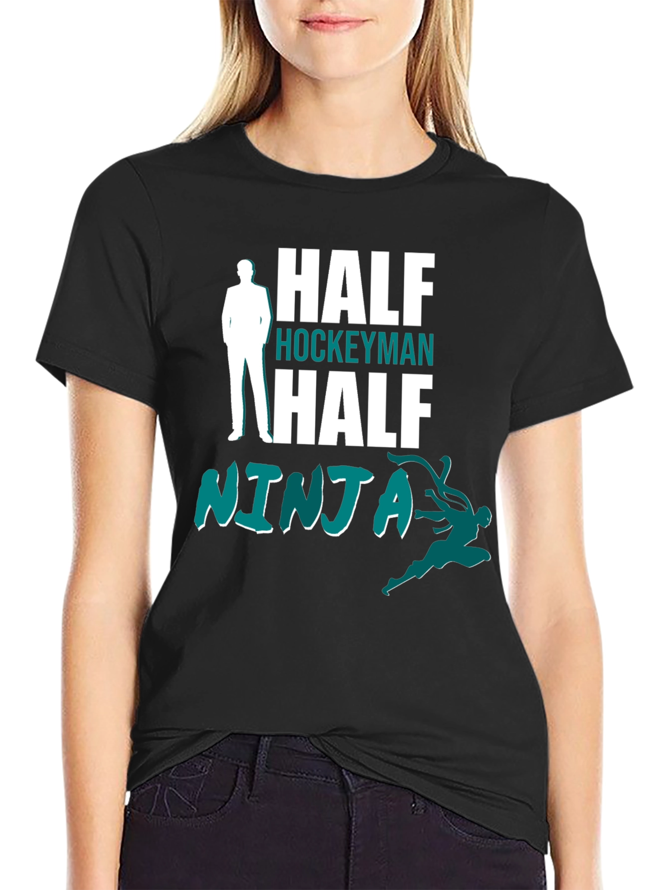 Half Hockeyman Half Ninja Graphic Tee
