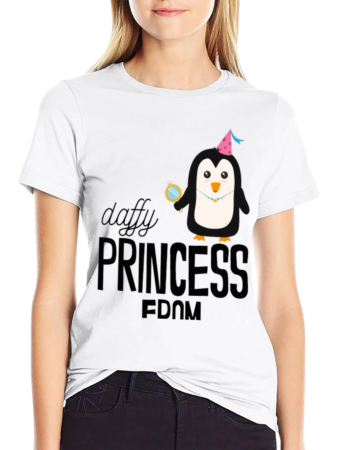 Daffy Princess Penguin T-Shirt - Soft Cotton