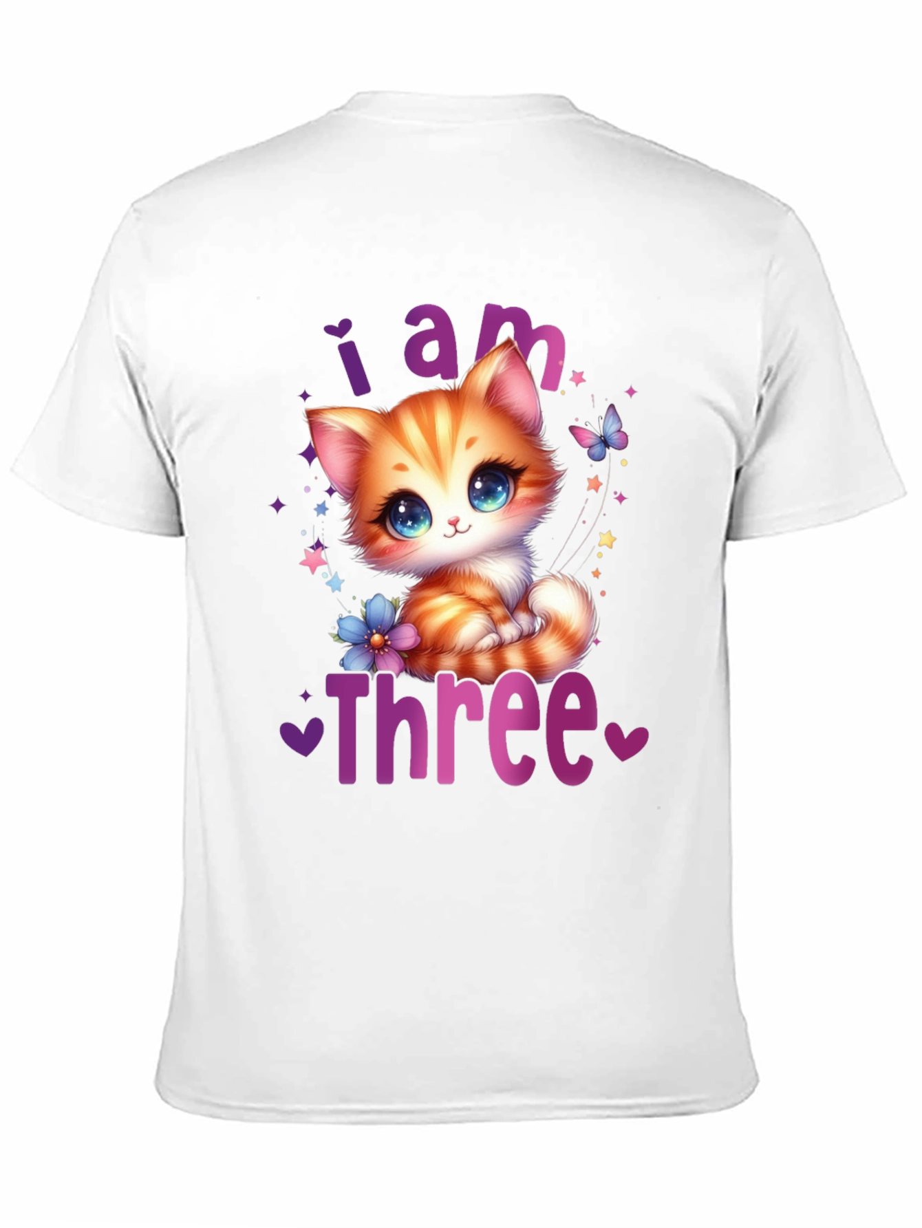 Cute I am Three Birthday Kitten T-Shirt