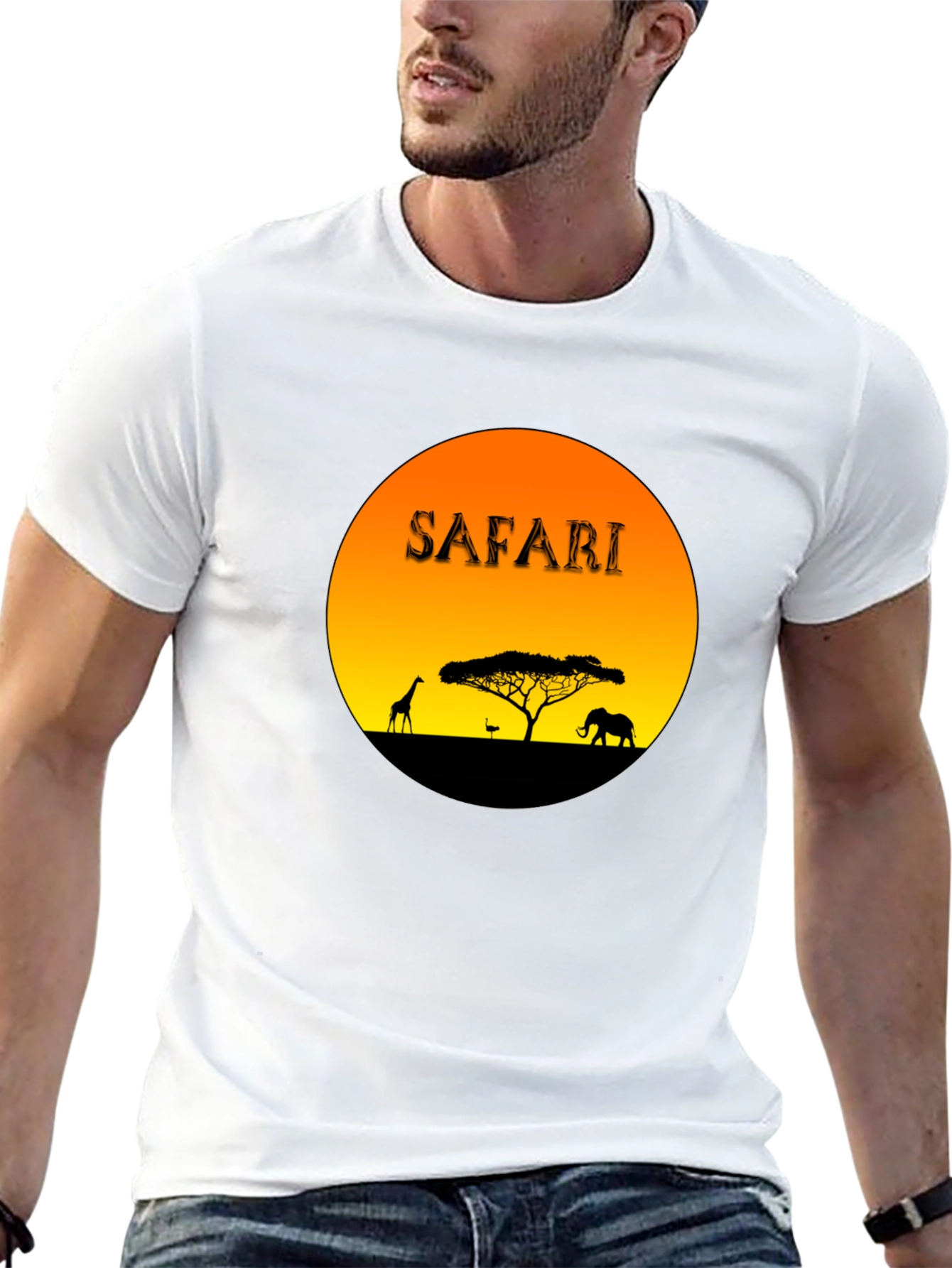Safari Sunset Graphic T-Shirt