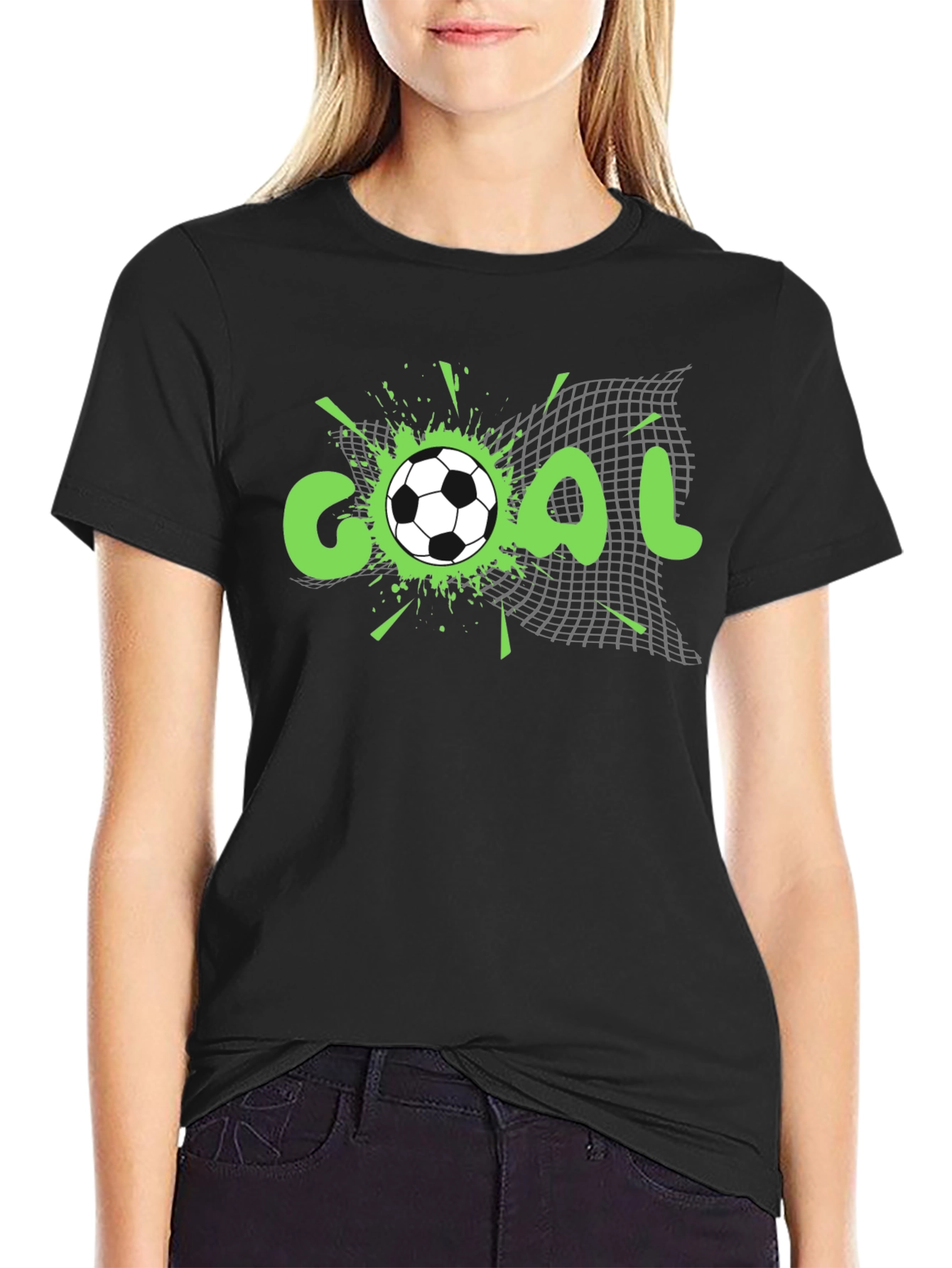 Goal! Soccer Graphic Tee - Black