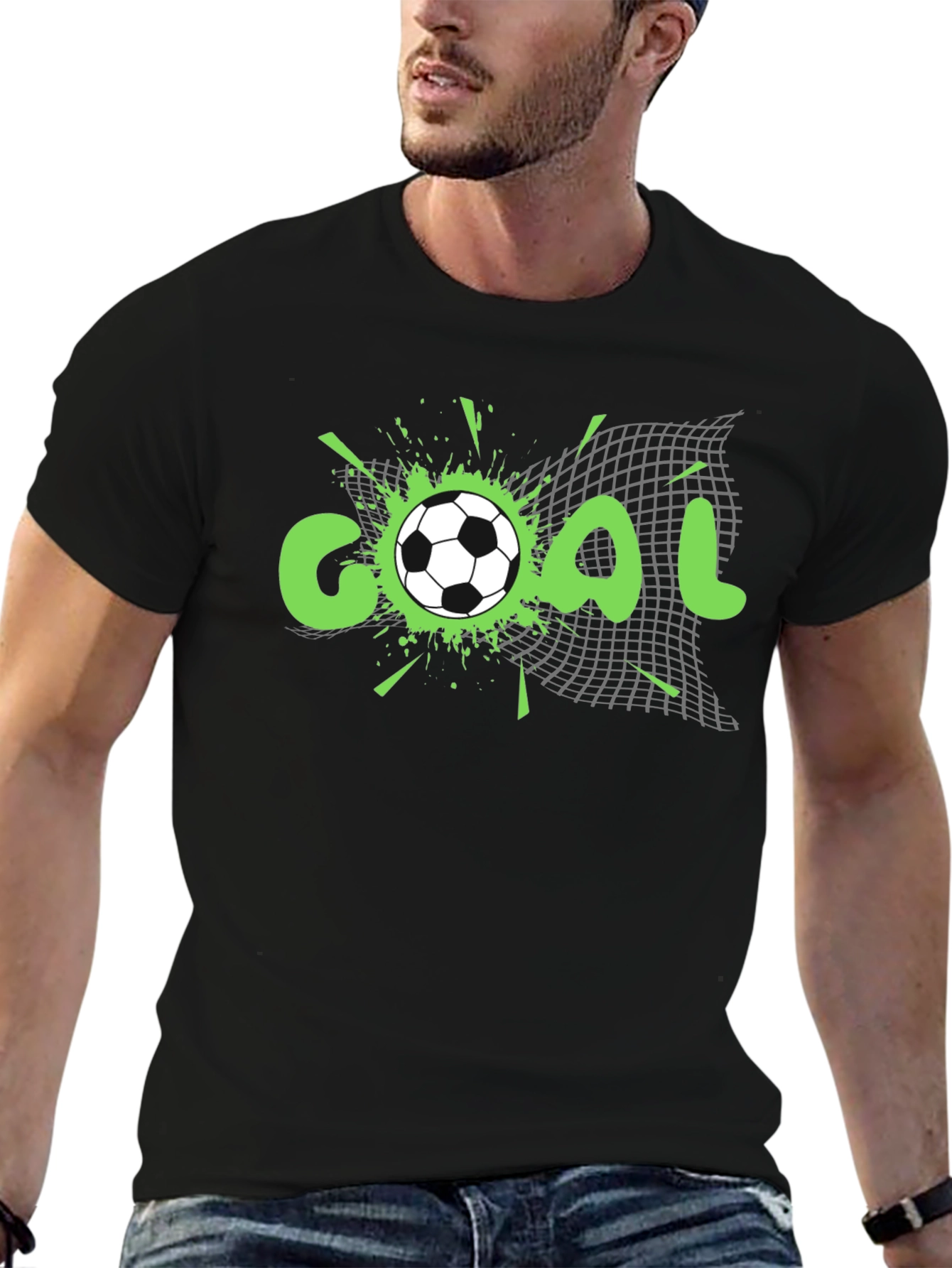 Goal! Soccer Graphic Tee - Black