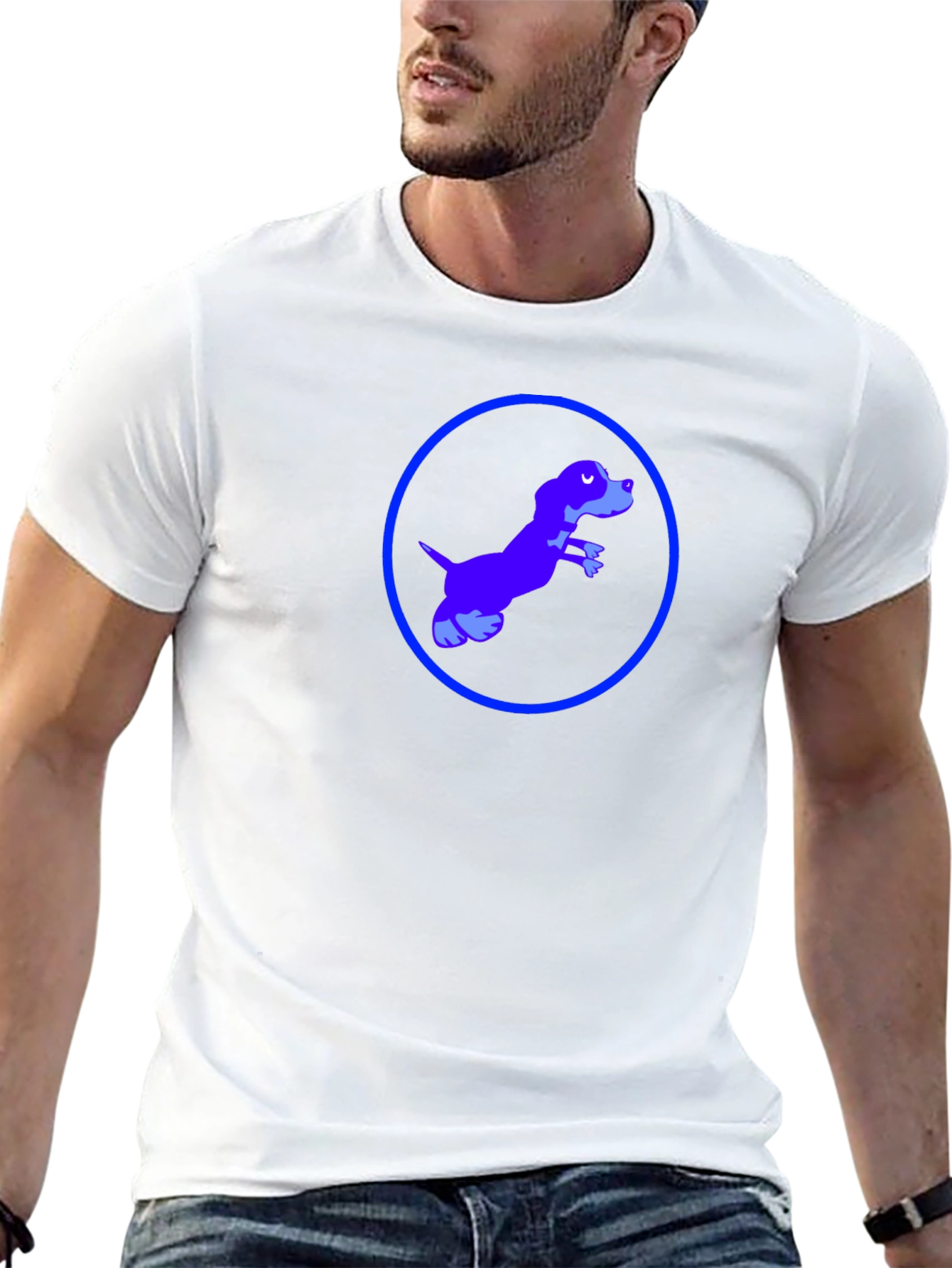 Dog in Circle Graphic Tee