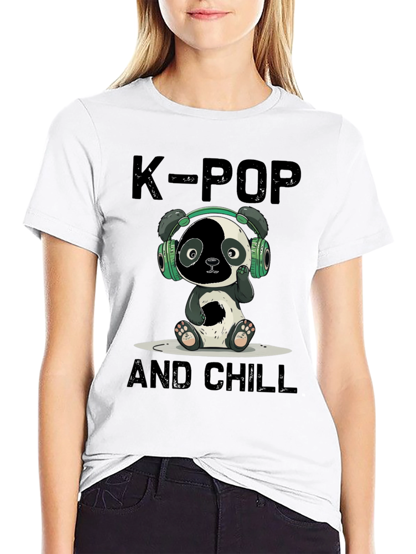 K-Pop Panda Chill Graphic Tee
