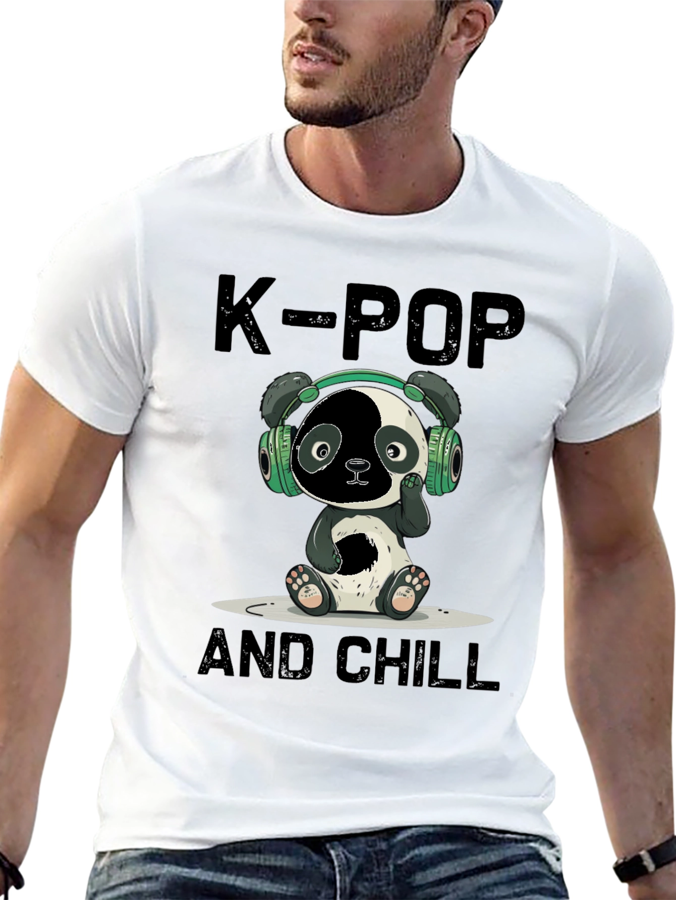 K-Pop Panda Chill Graphic Tee