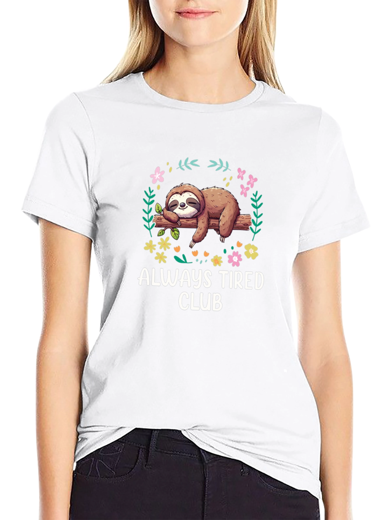 Always Tired Sloth Graphic Tee