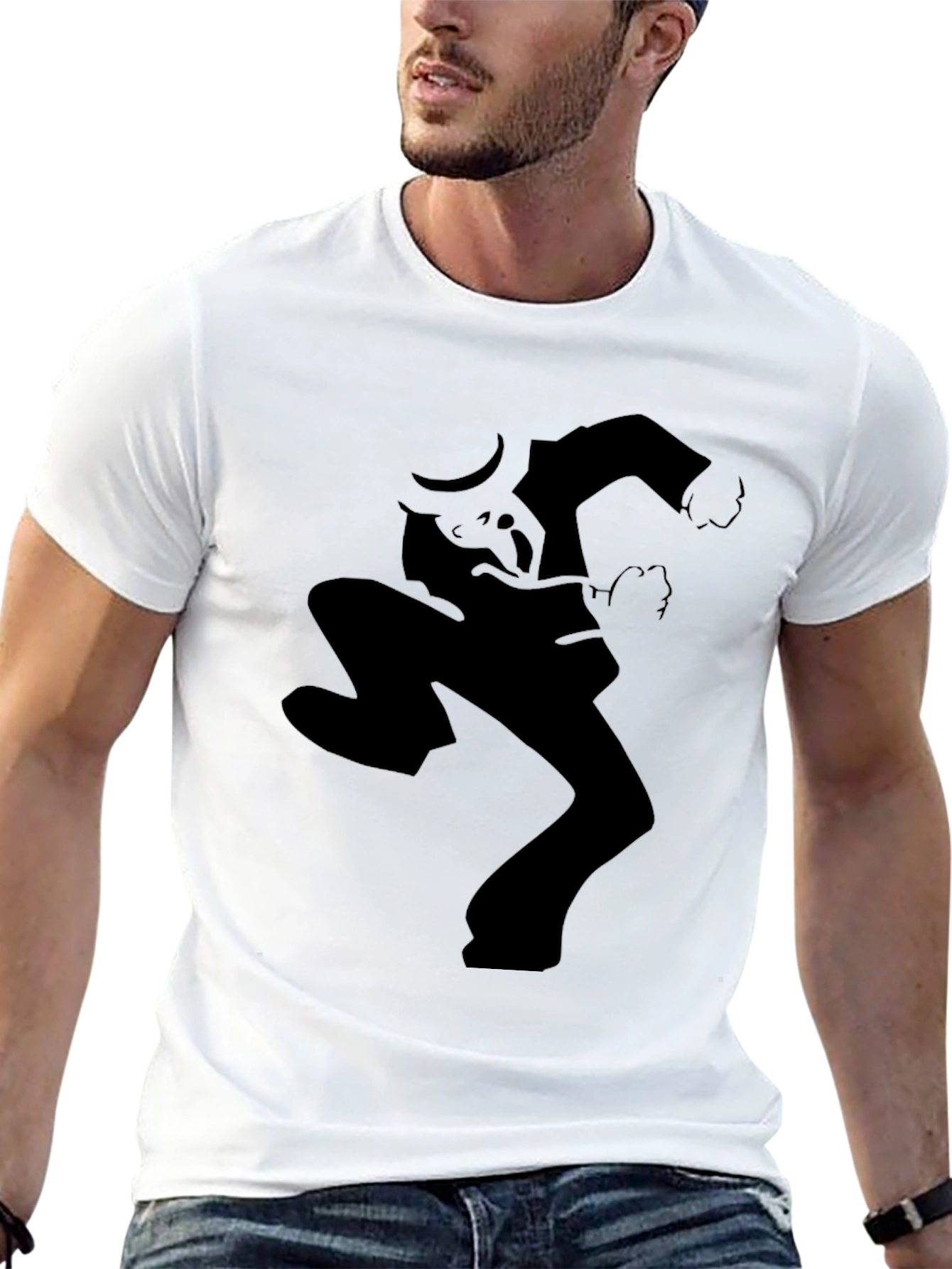 Silhouette Mans Black Graphic Tee