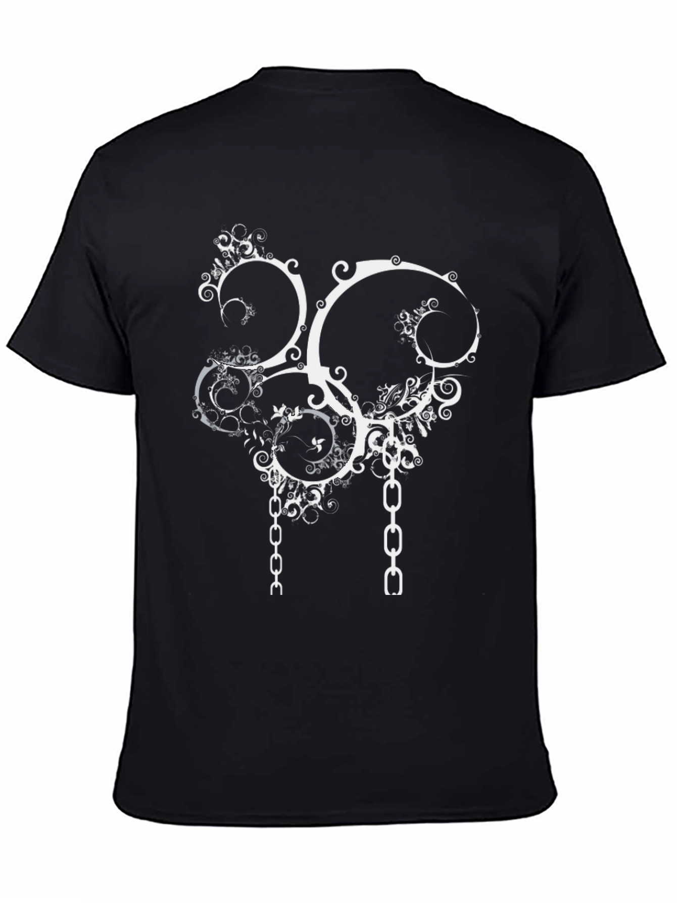 Abstract Chain Graphic Tee - Black