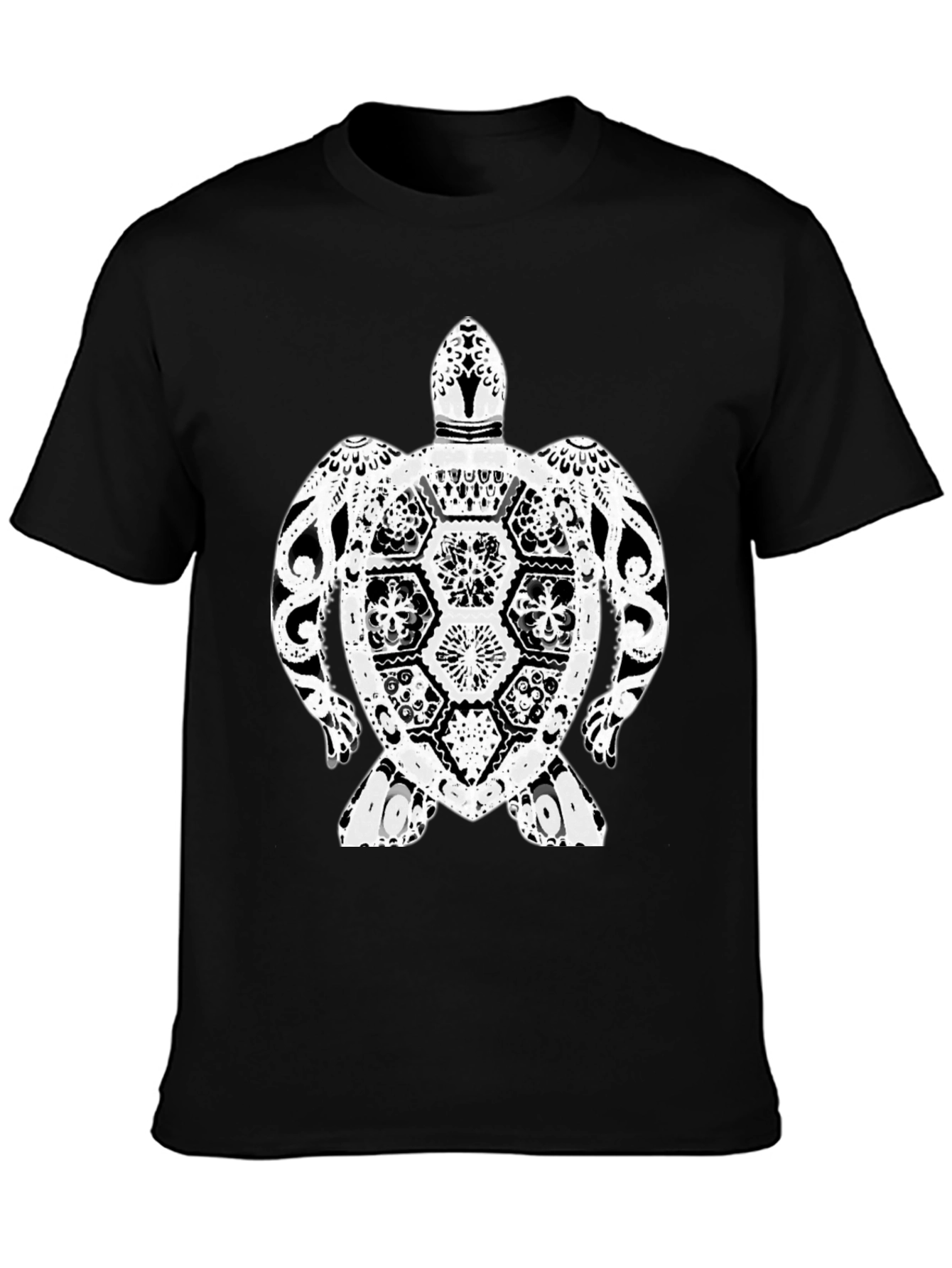 Turtle Graphic Tee - Black Casual T-Shirt
