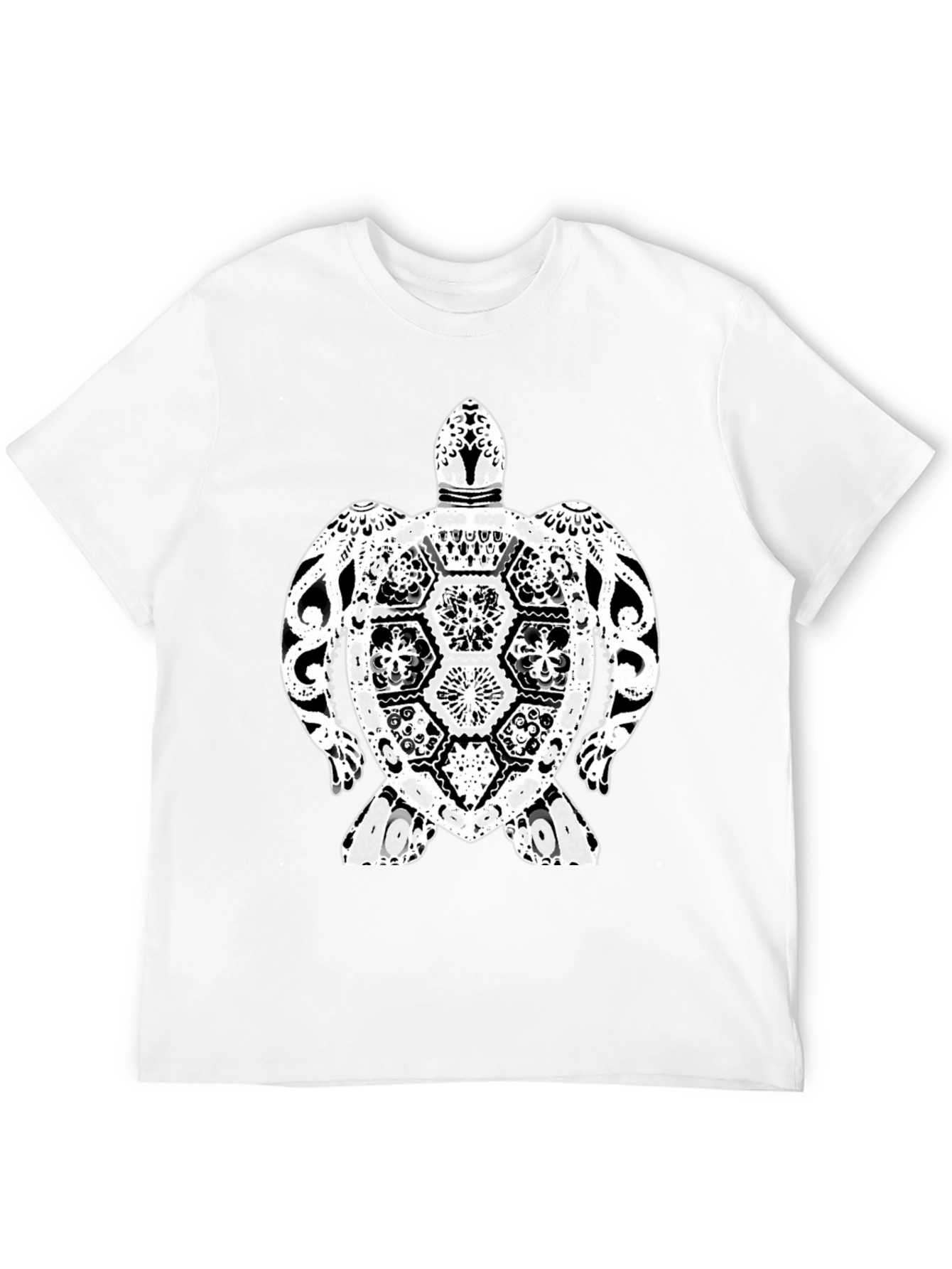 Turtle Graphic Tee - Black Casual T-Shirt