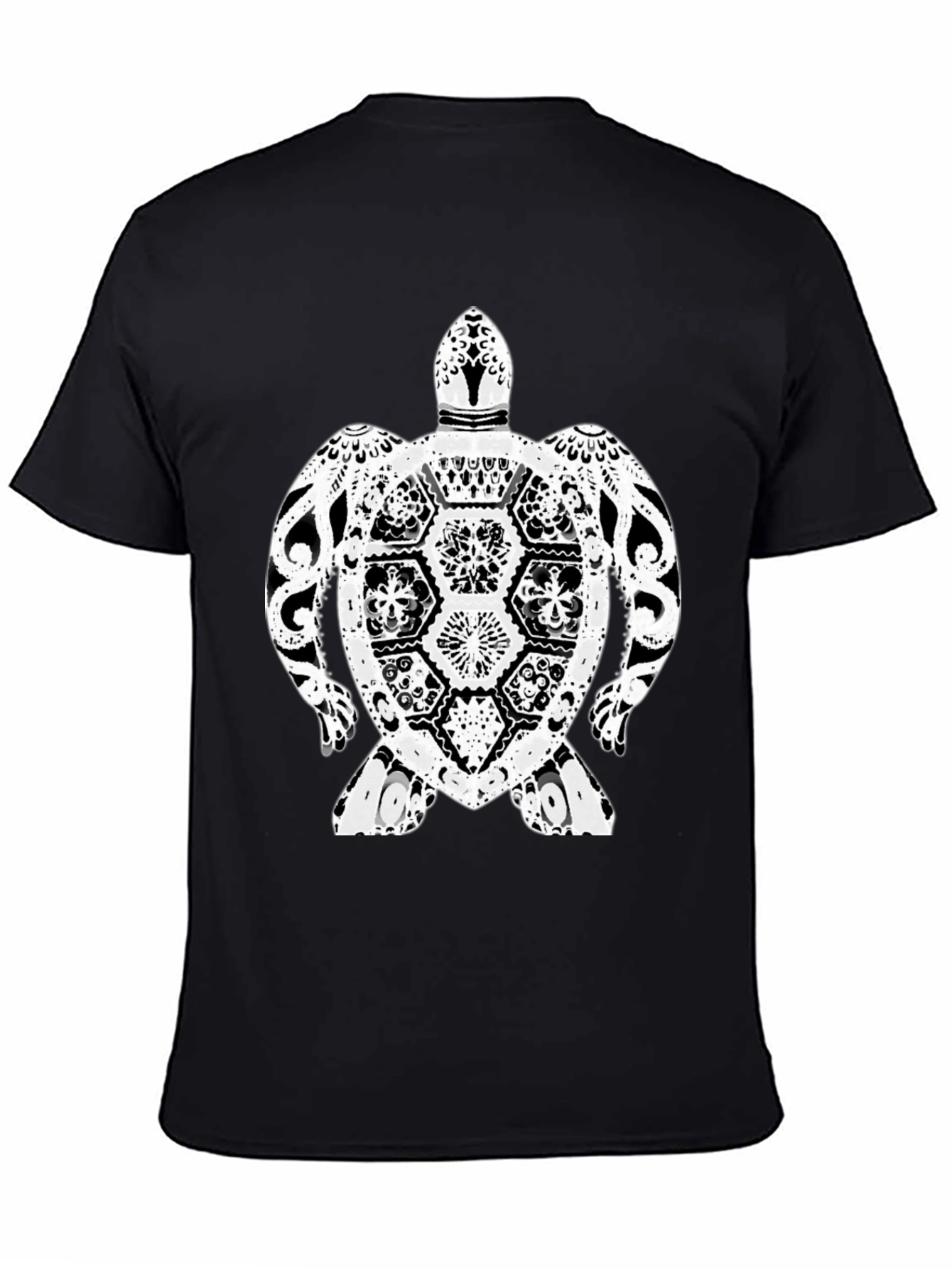 Turtle Graphic Tee - Black Casual T-Shirt