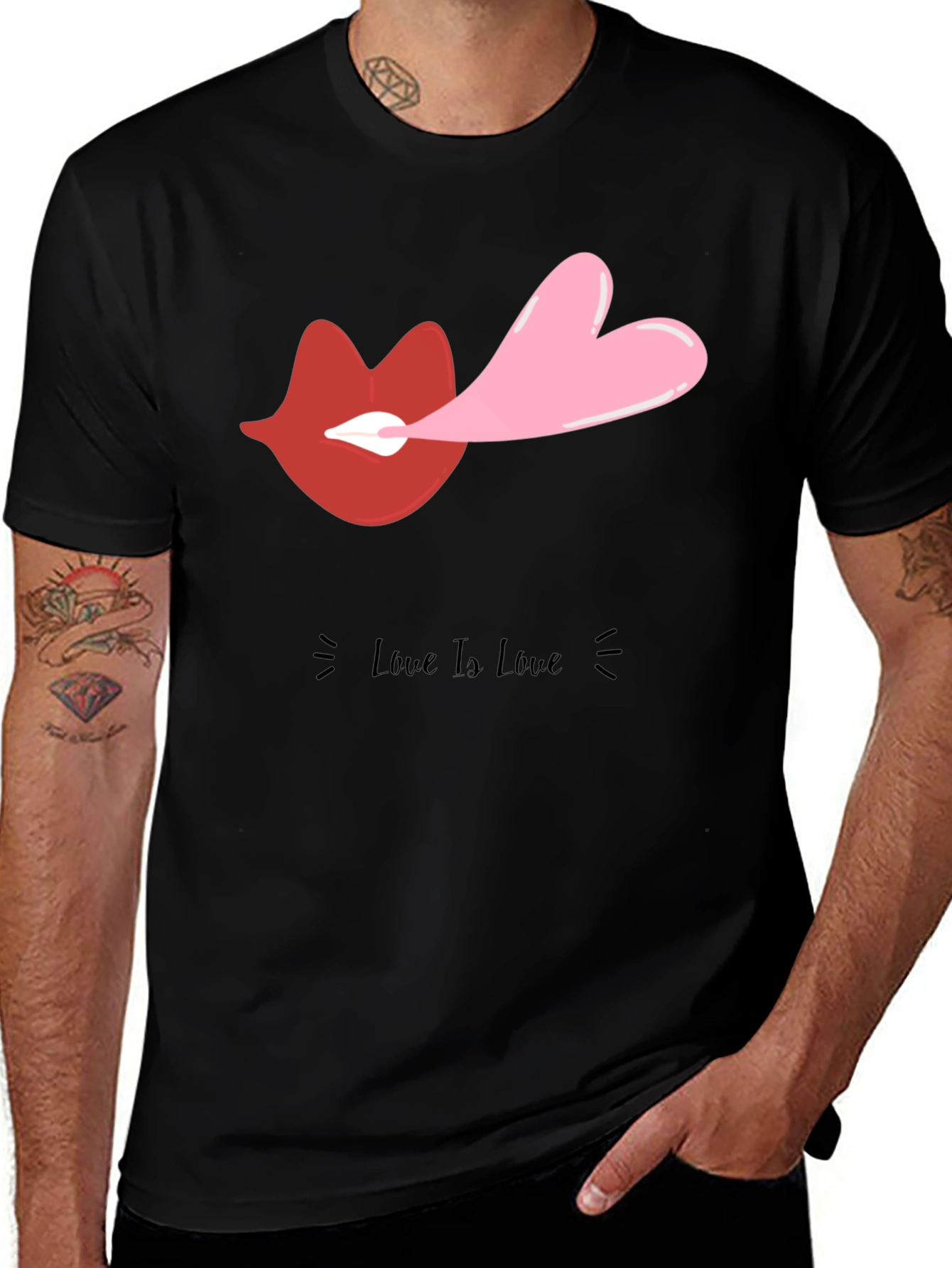 Love Is Love Graphic Tee - Black