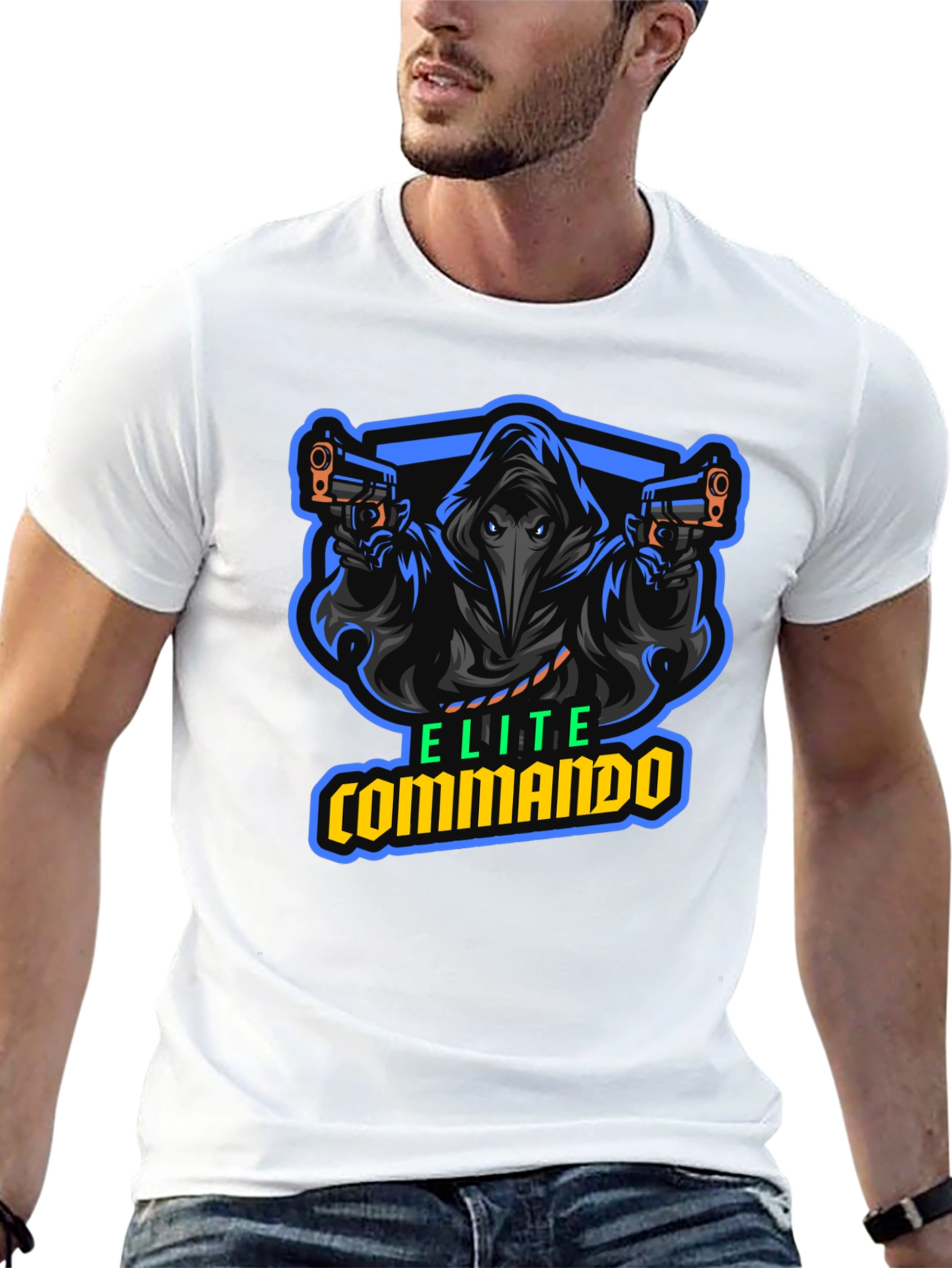 Elite Commando Graphic T-Shirt - Black