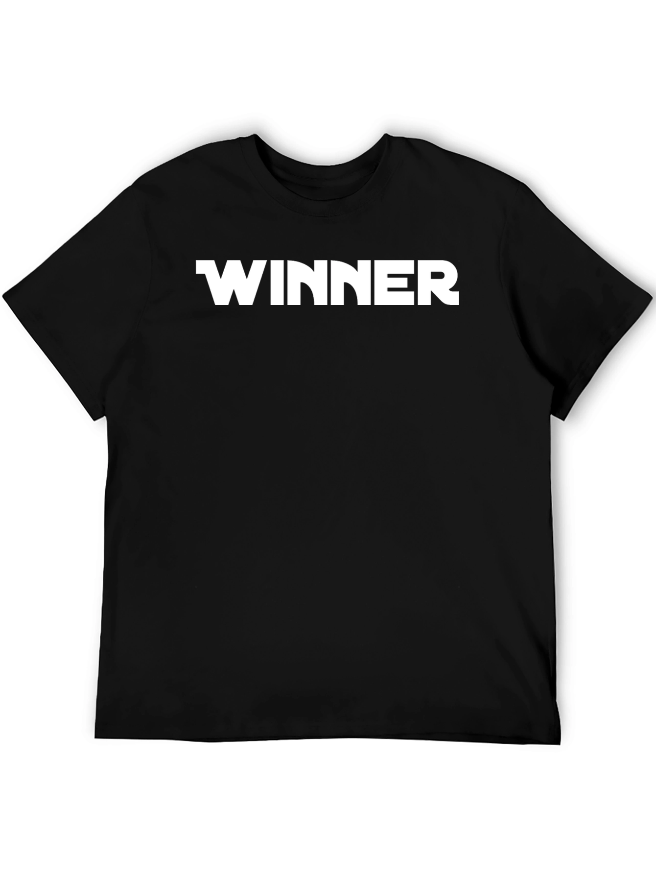 Winner Black Cotton T-Shirt - Bold Statement Tee