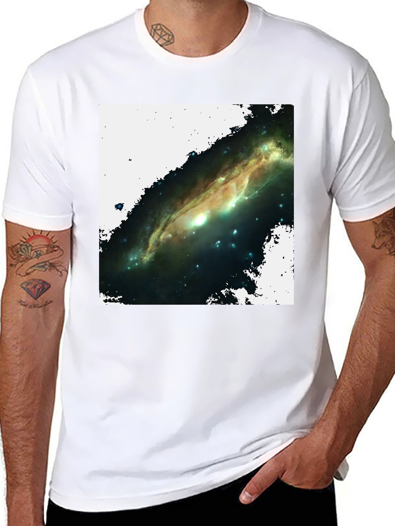 Galaxy Graphic T-Shirt - Black Cotton Blend