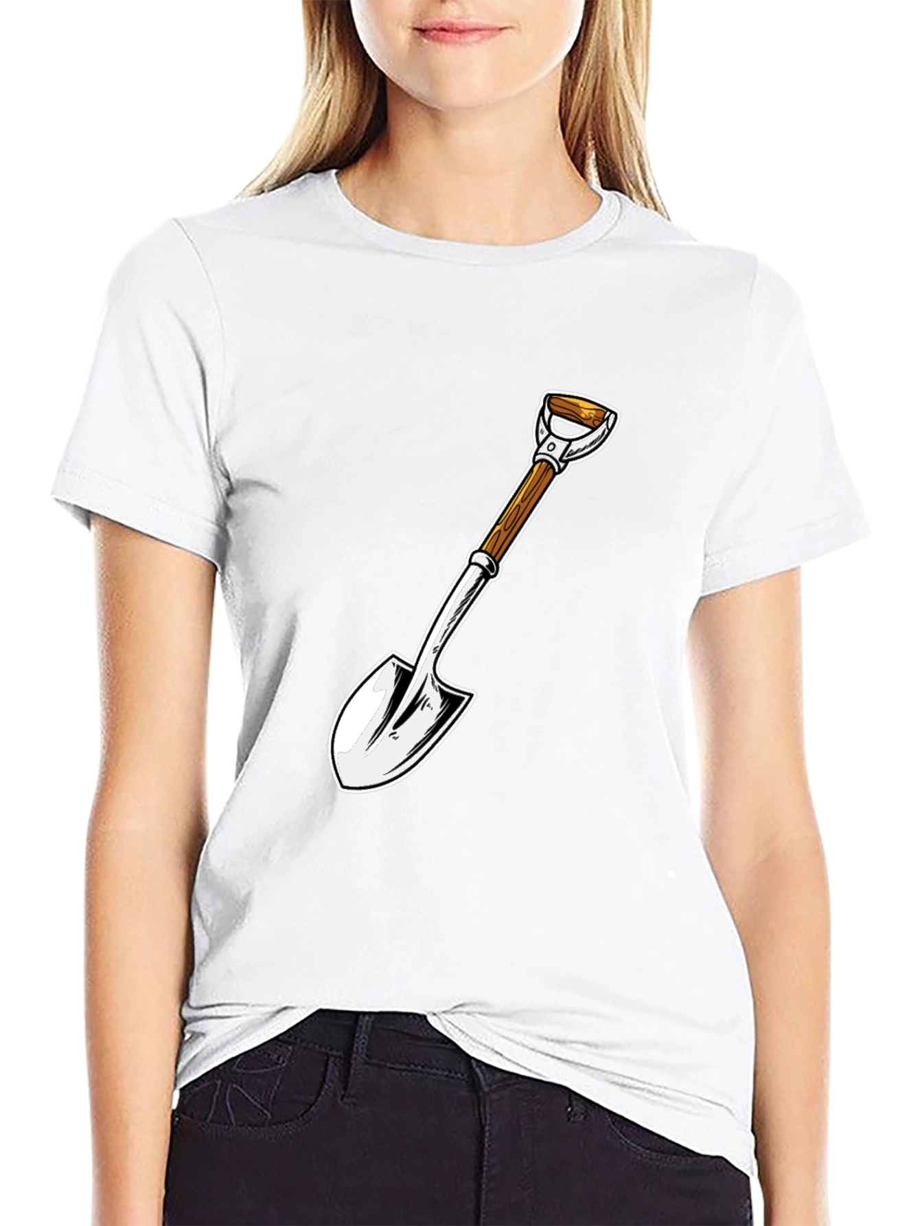 Shovel Graphic Tee - Black Cotton Blend