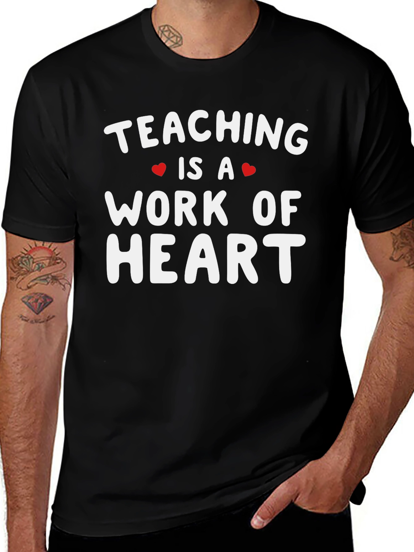 Teaching is a Work of Heart Graphic Tee
