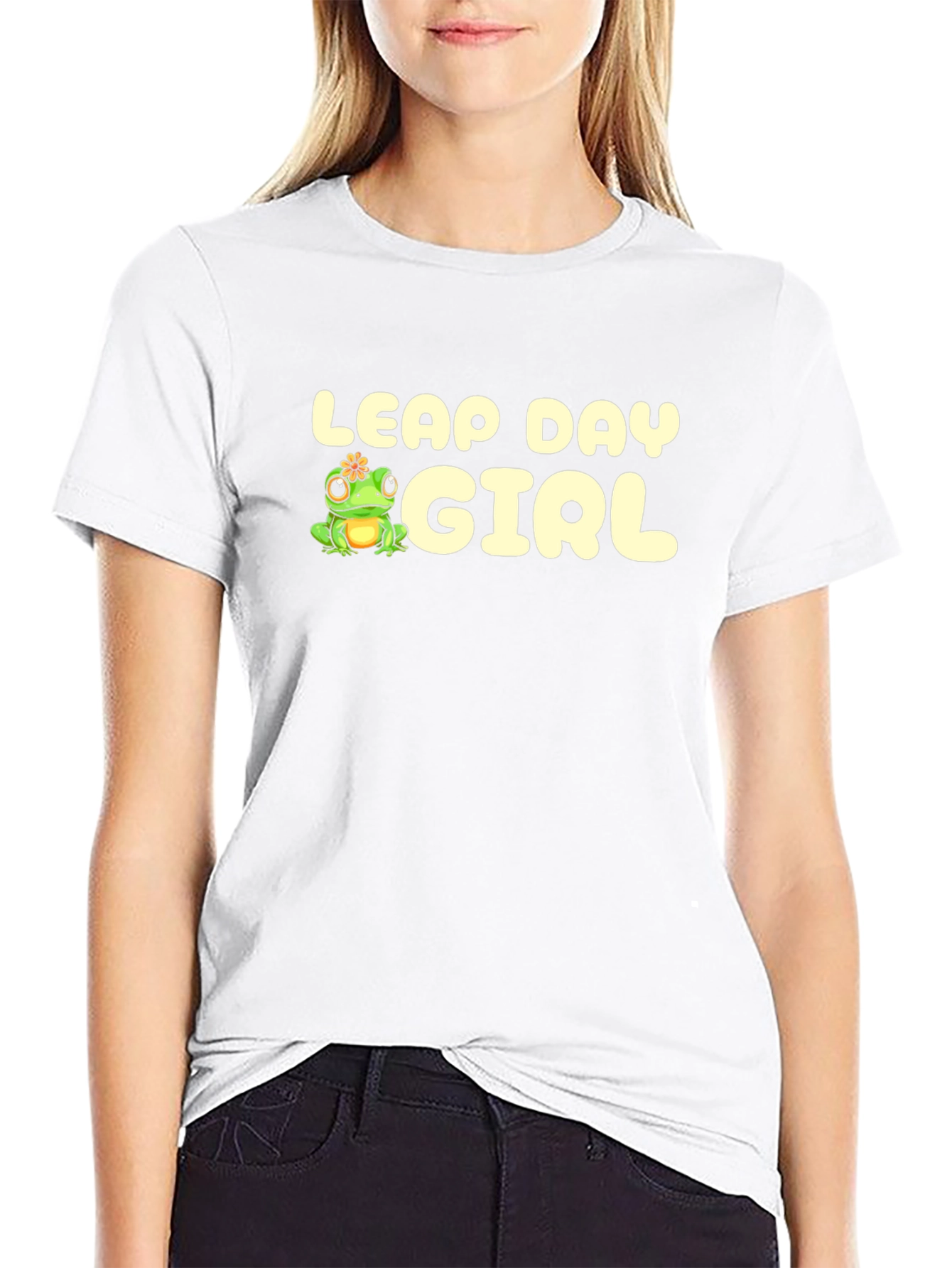 Leap Day Girl T-Shirt - Cute Frog Design