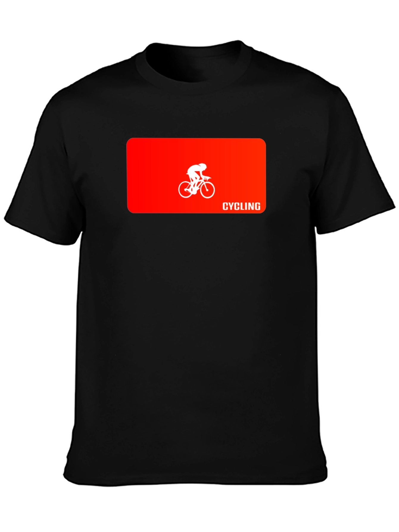 Cycling Graphic Tee - Black Crew Neck T-Shirt