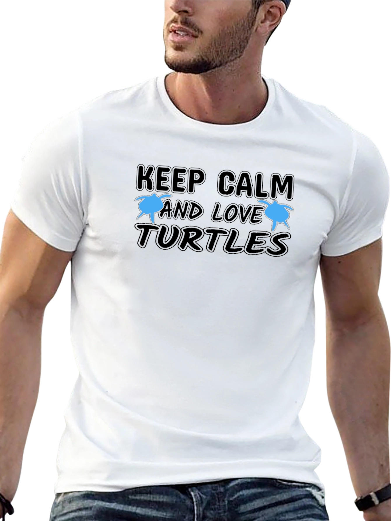 Keep Calm and Love Turtles Graphic T-Shirt