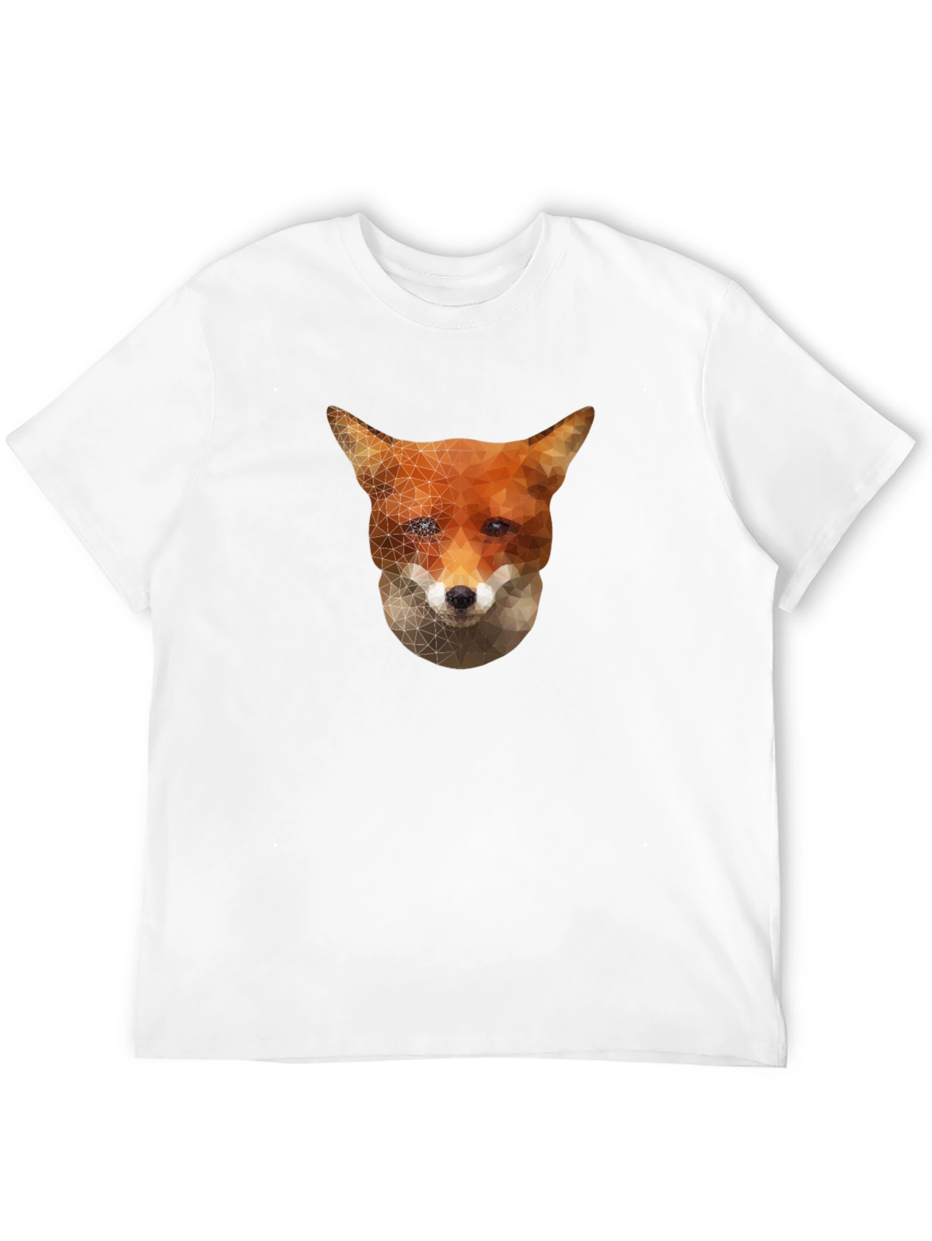 Geometric Fox Graphic Tee - Stylish Black T-Shirt