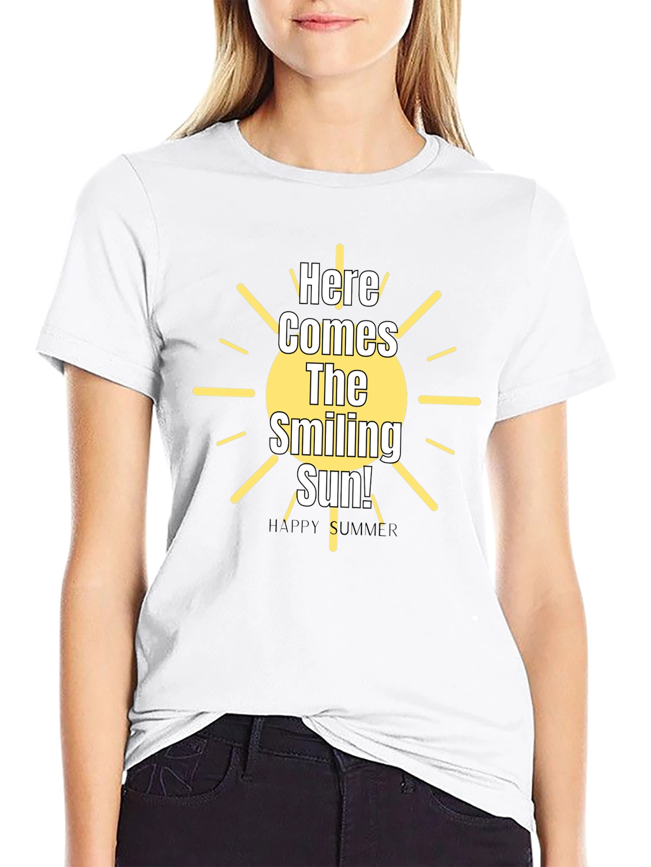 Smiling Sun Graphic Tee - Happy Summer Vibes
