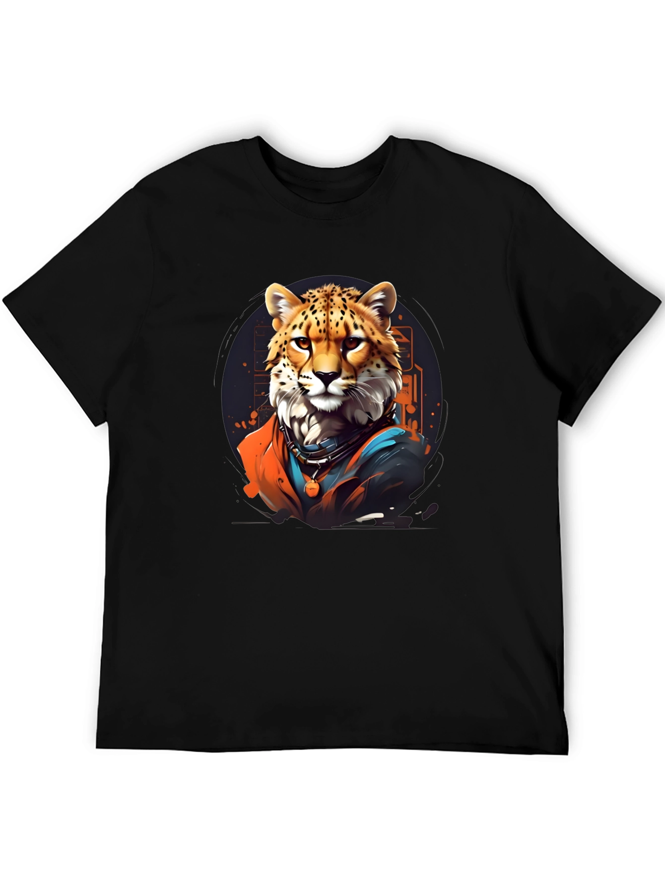 Cool Cheetah Graphic Tee - Black T-Shirt