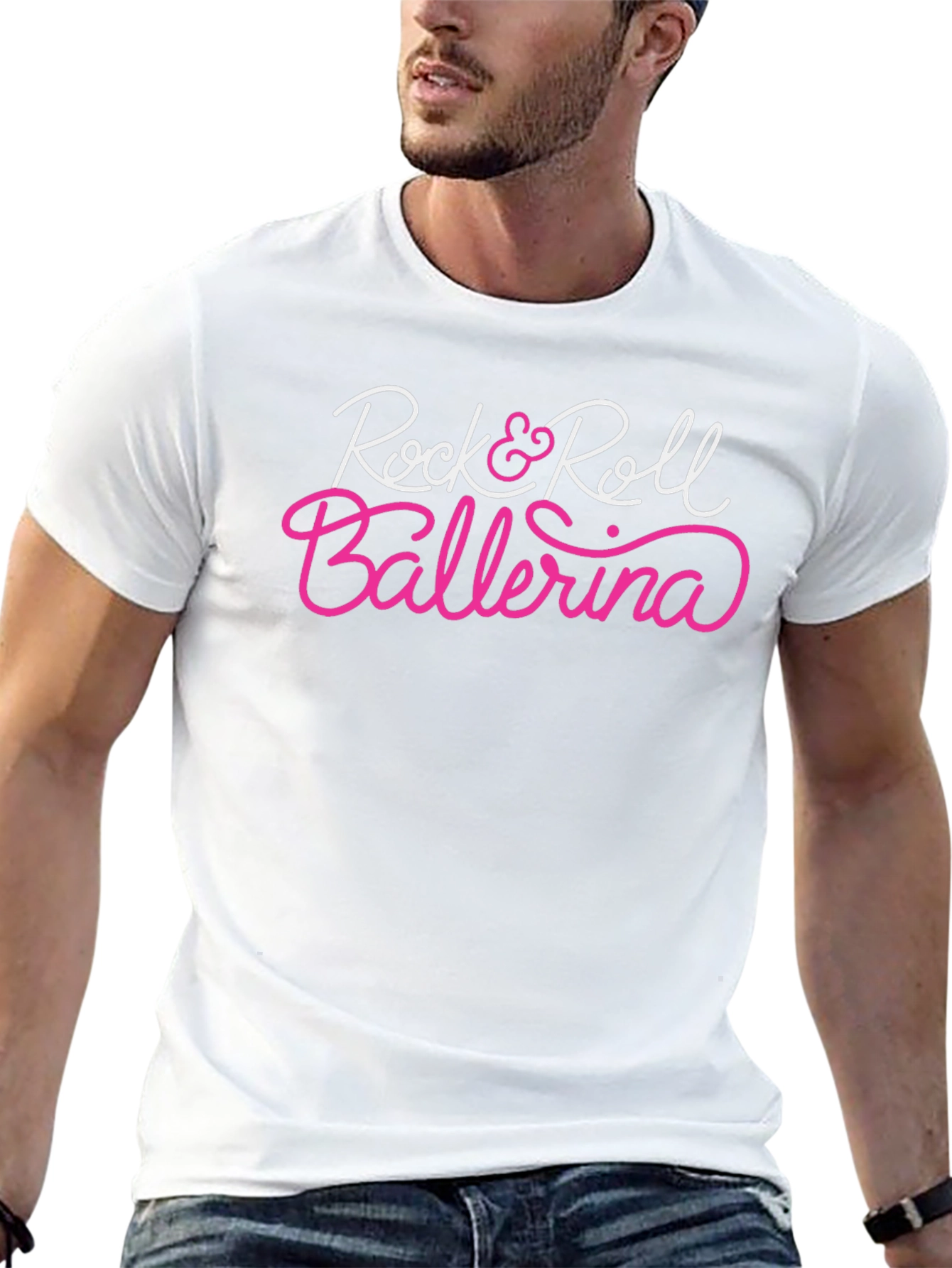 Rock & Roll Ballerina Graphic Tee - Black