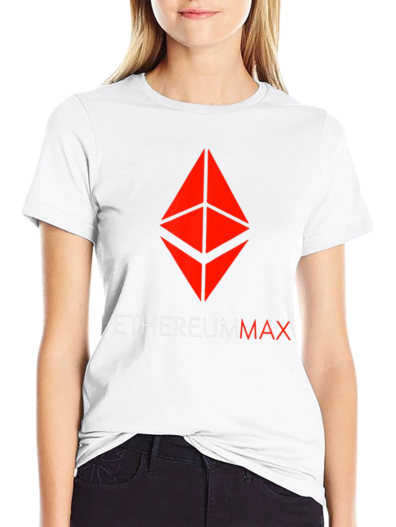Ethereum Max Logo T-Shirt Crypto Black Tee