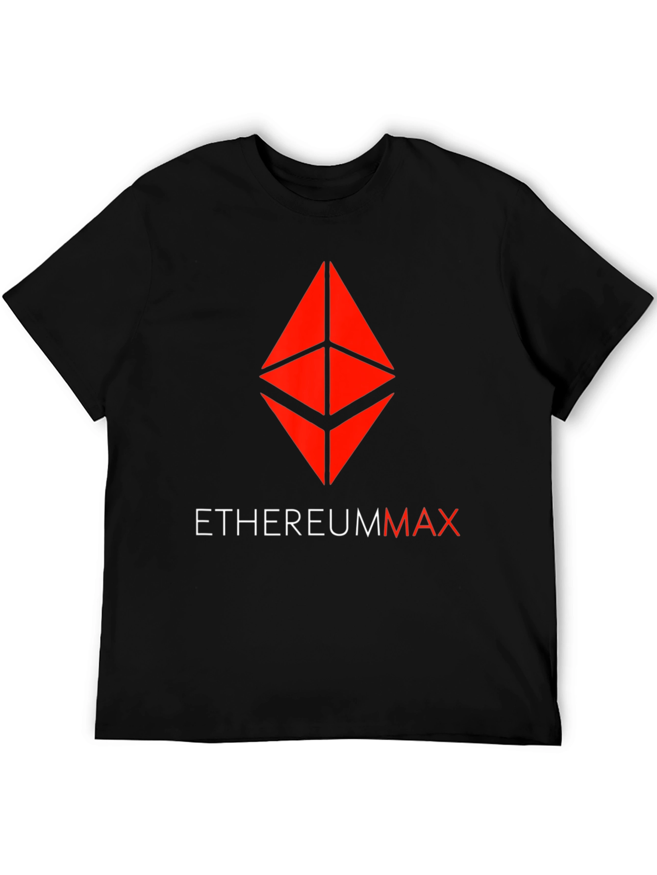 Ethereum Max Logo T-Shirt Crypto Black Tee