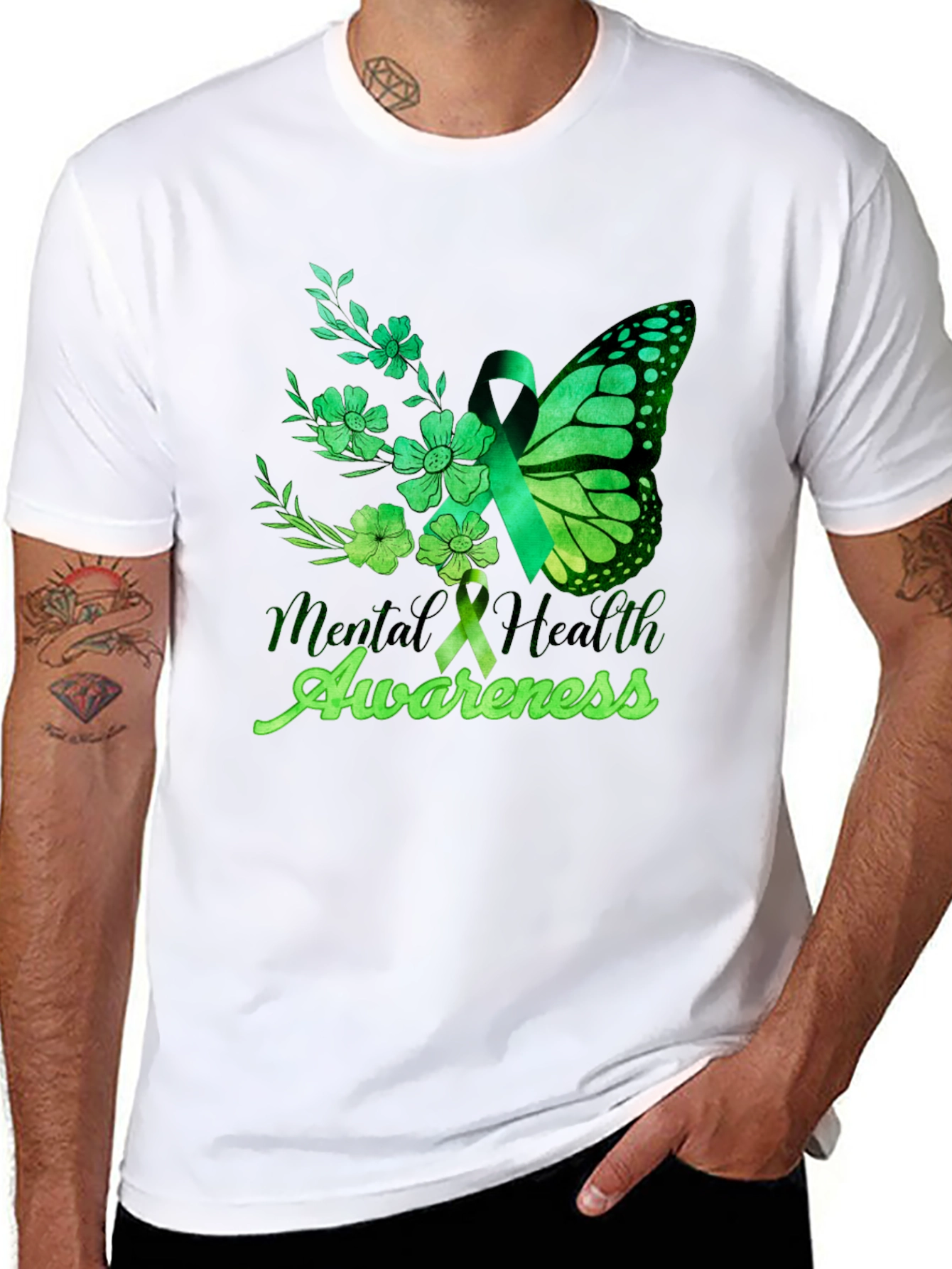 Mental Health Awareness Butterfly T-Shirt