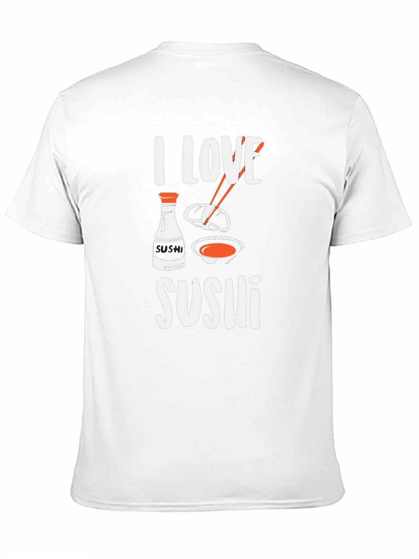 I Love Sushi Graphic Tee - Black Cotton T-Shirt