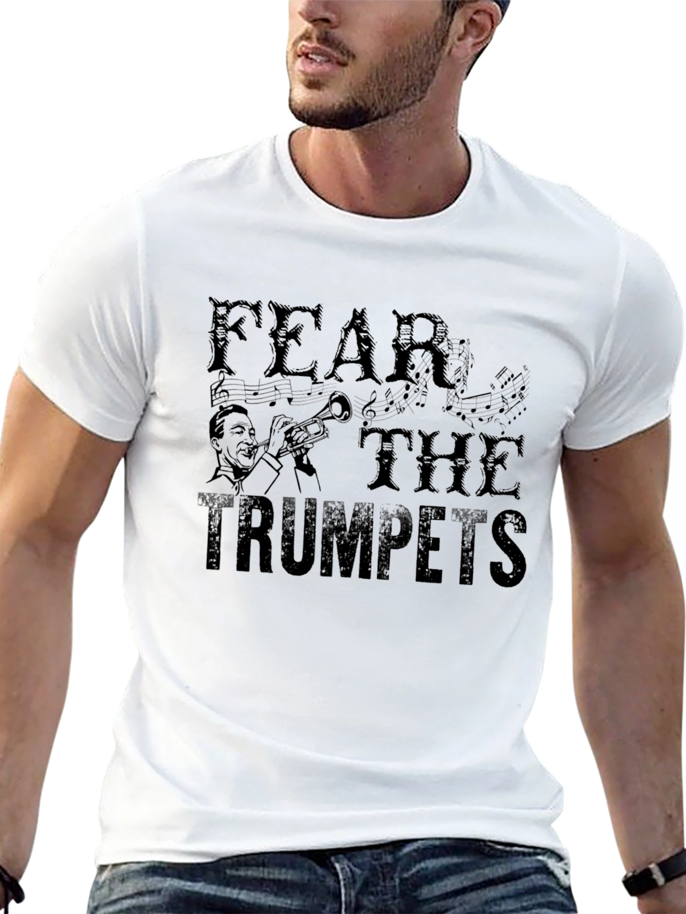 Fear The Trumpets Black T-Shirt Graphic Print