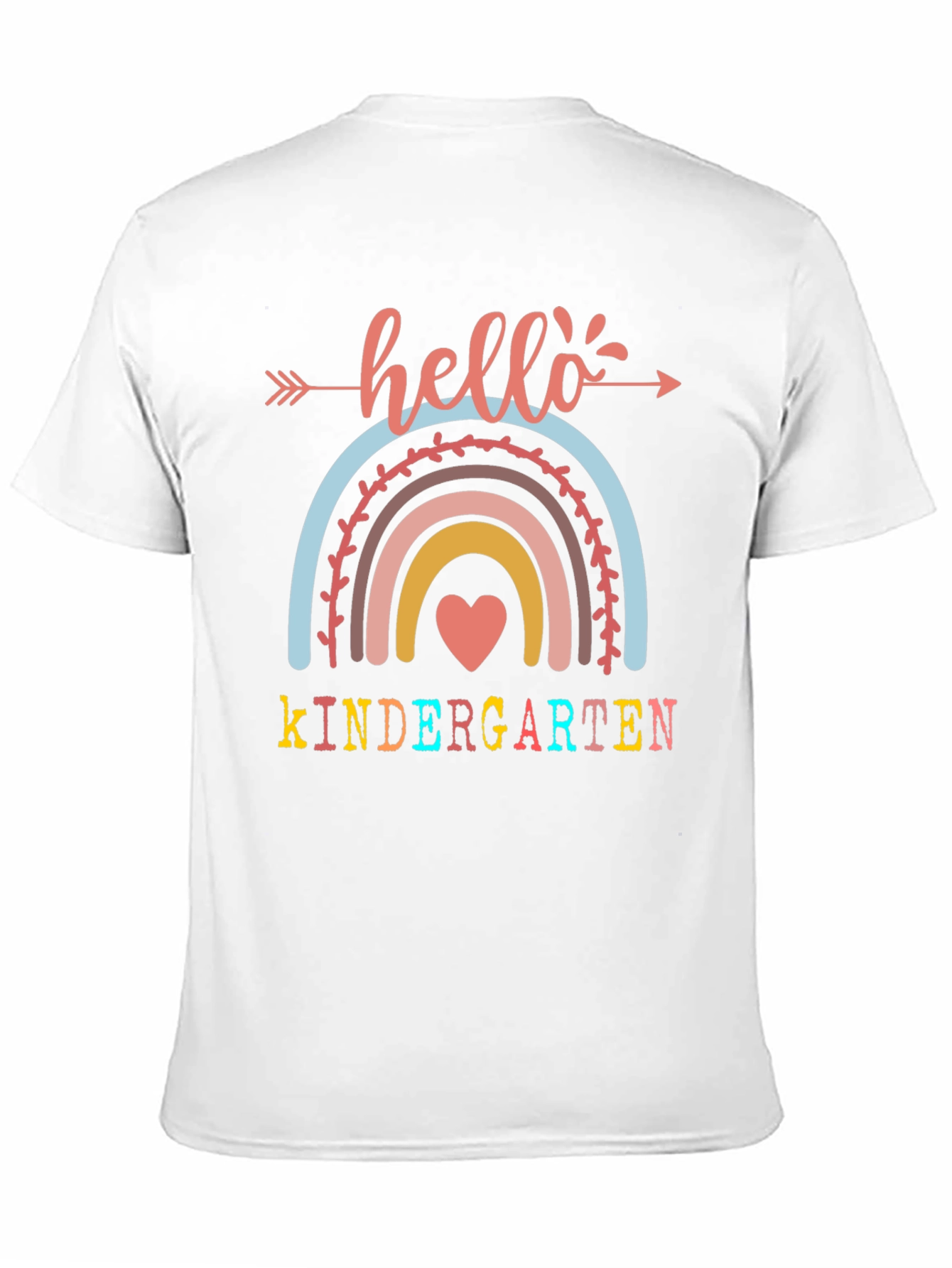 Hello Kindergarten Teacher Shirt Cute Rainbow Tee