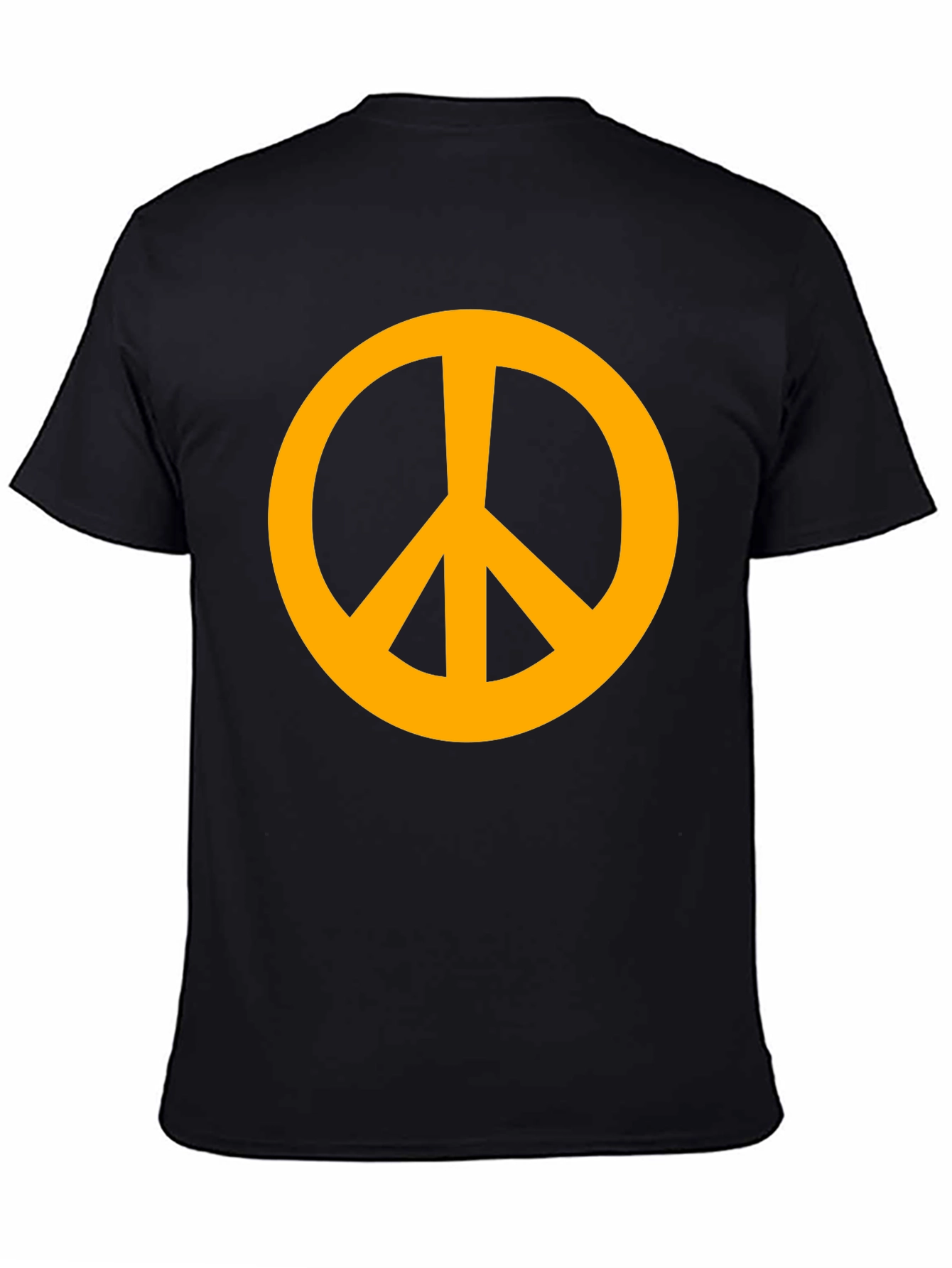 Retro Peace Sign Graphic Tee - Black